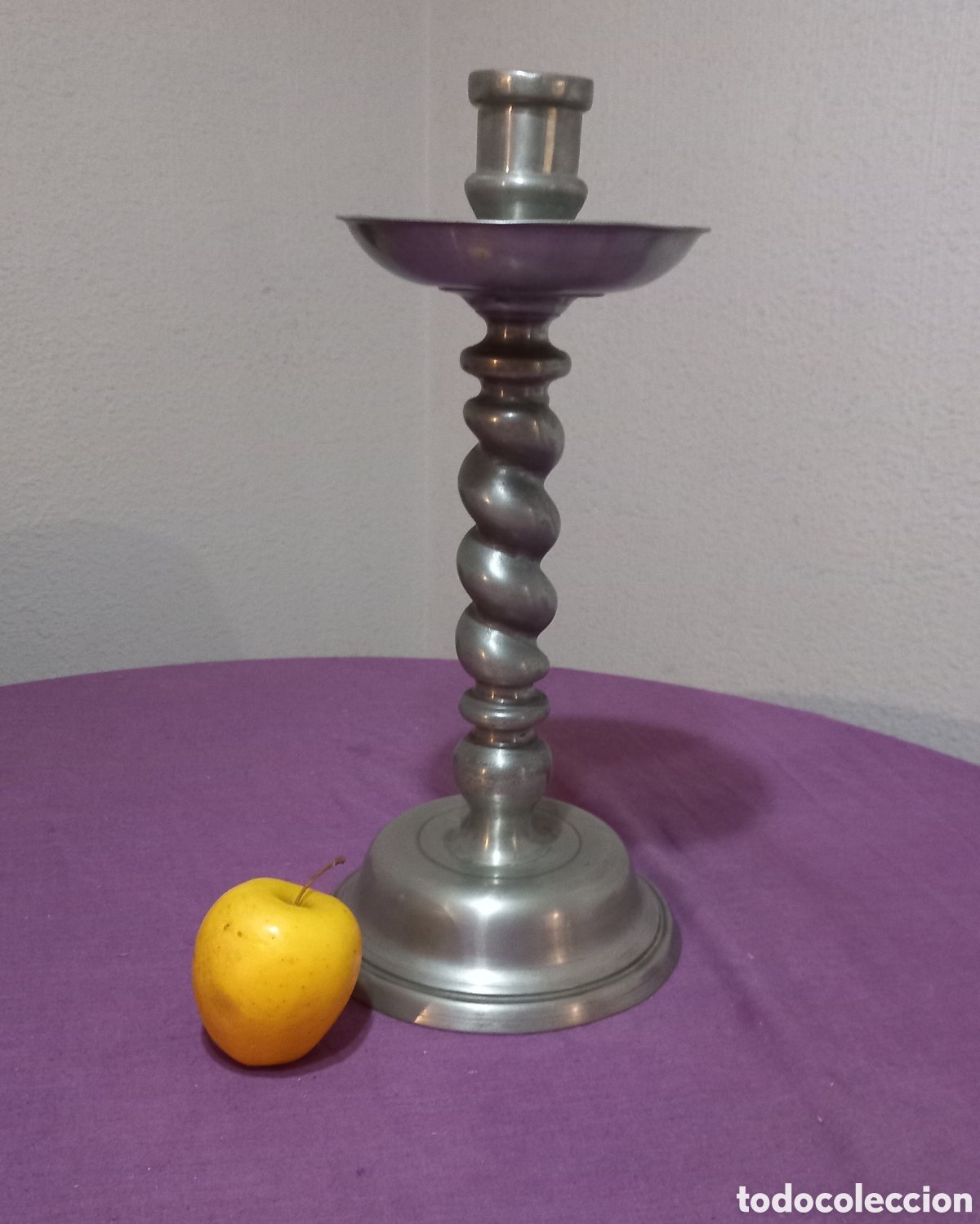 Antiguidades: ANTIGUO GRAN CANDELABRO PORTA VELA(40cm ALTURA)