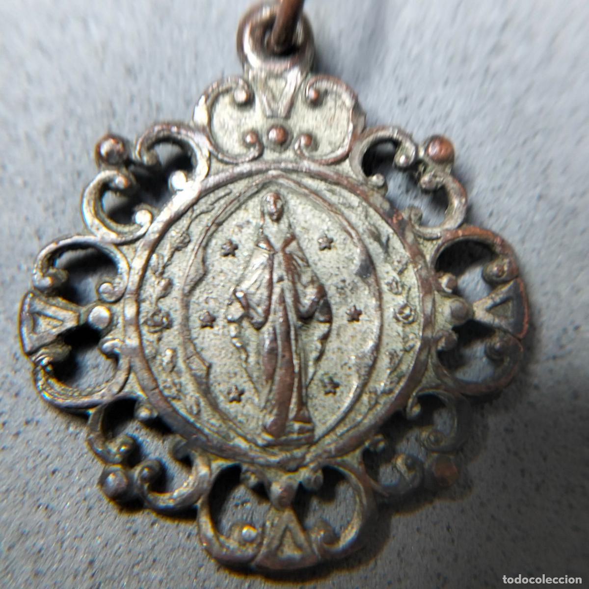 Antig&uuml;edades: Antigua Medalla Milagrosa, mediados s XIX. O MARIA CONCEPTA SINE PECCATO ORA PRO NOBIS.