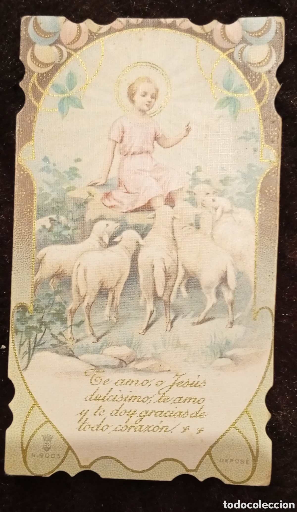 Antig&uuml;edades: Lote de 6 antiguas estampas religiosas - Foto 3