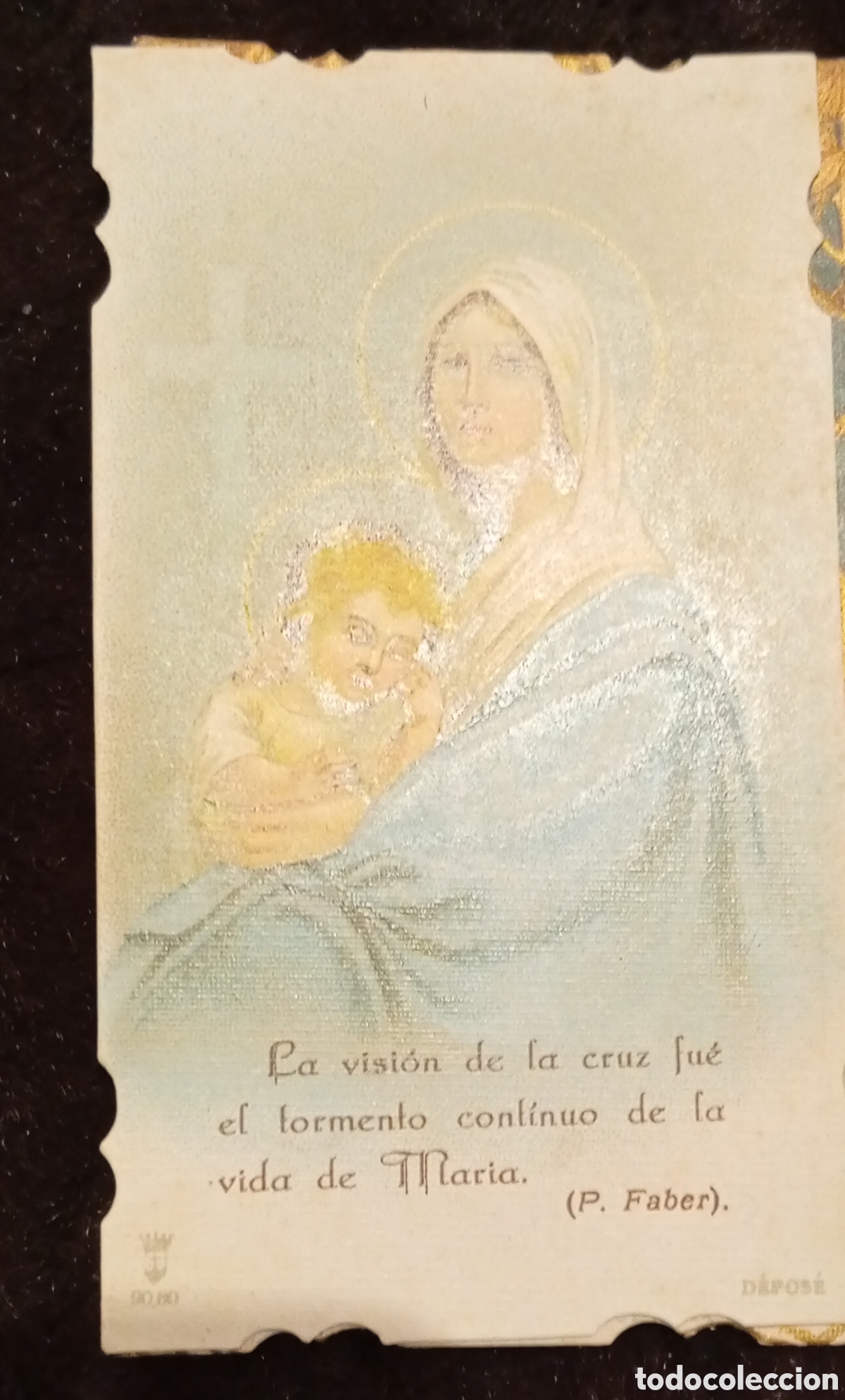 Antig&uuml;edades: Lote de 6 antiguas estampas religiosas - Foto 3