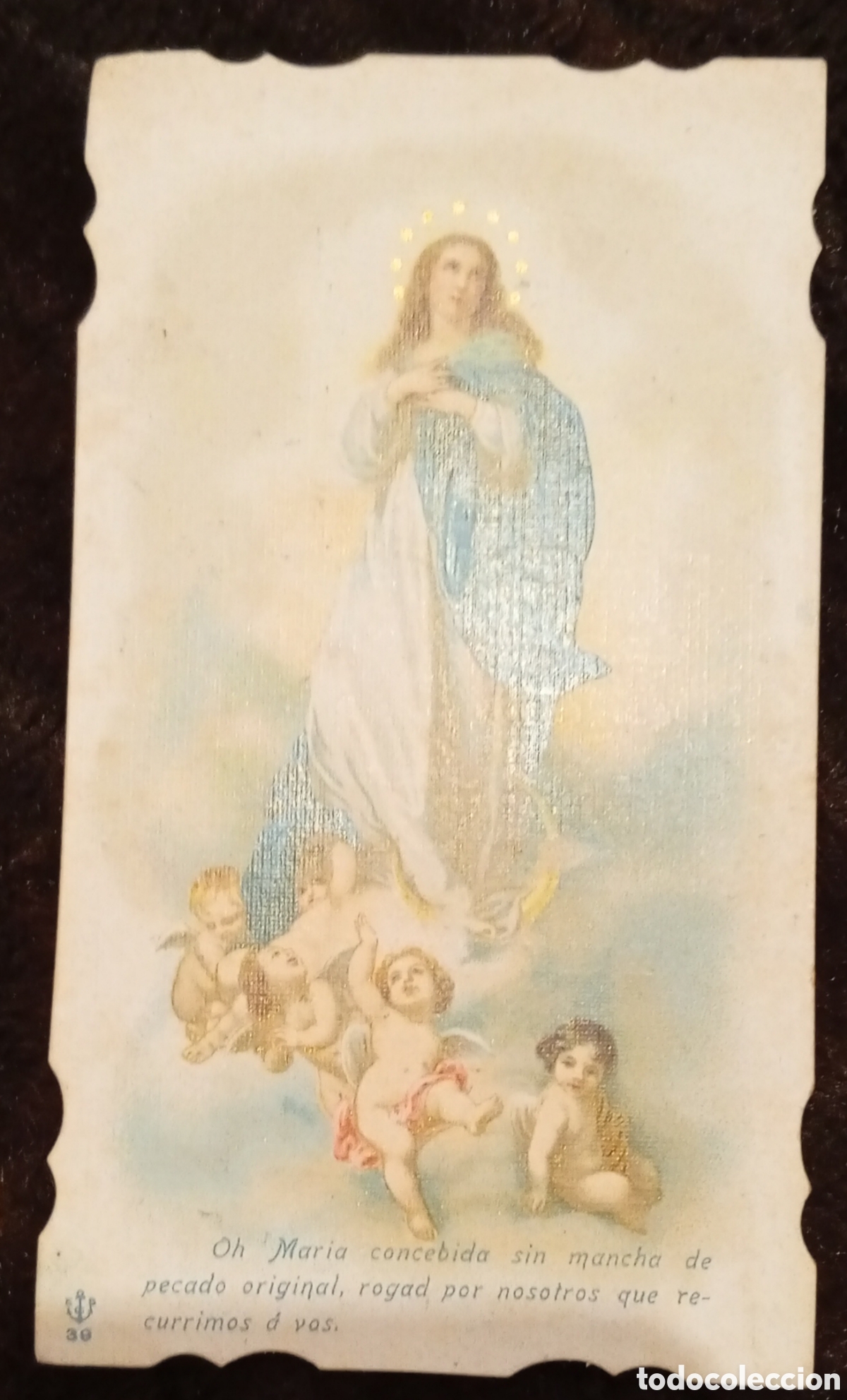 Antig&uuml;edades: Lote de 6 antiguas estampas religiosas - Foto 4