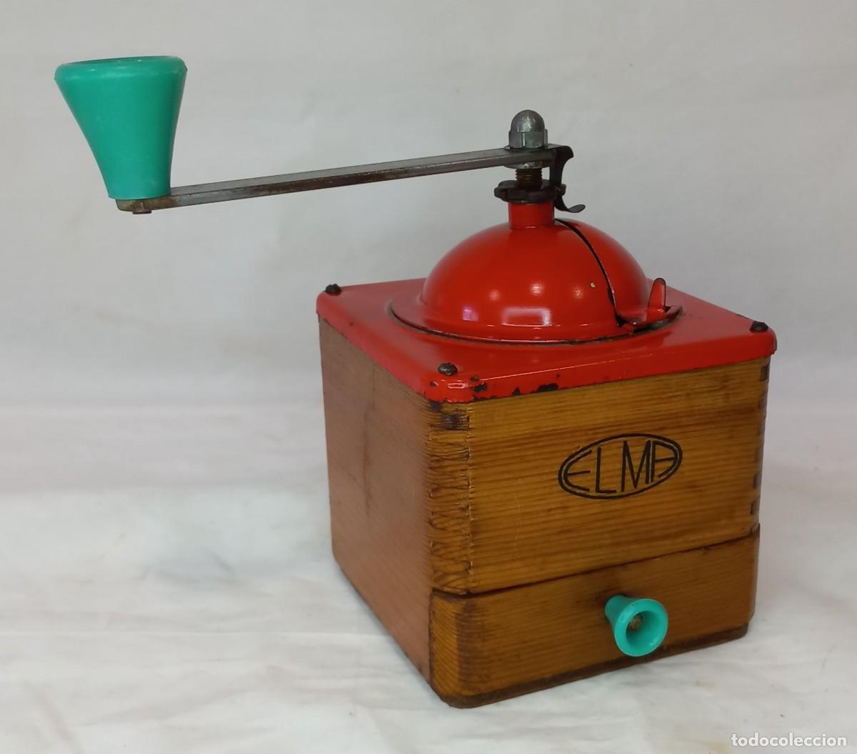 Antig&uuml;edades: DIFICIL MOLINILLO DE CAFE ELMA DE MADERA Y CHAPA - Foto 1