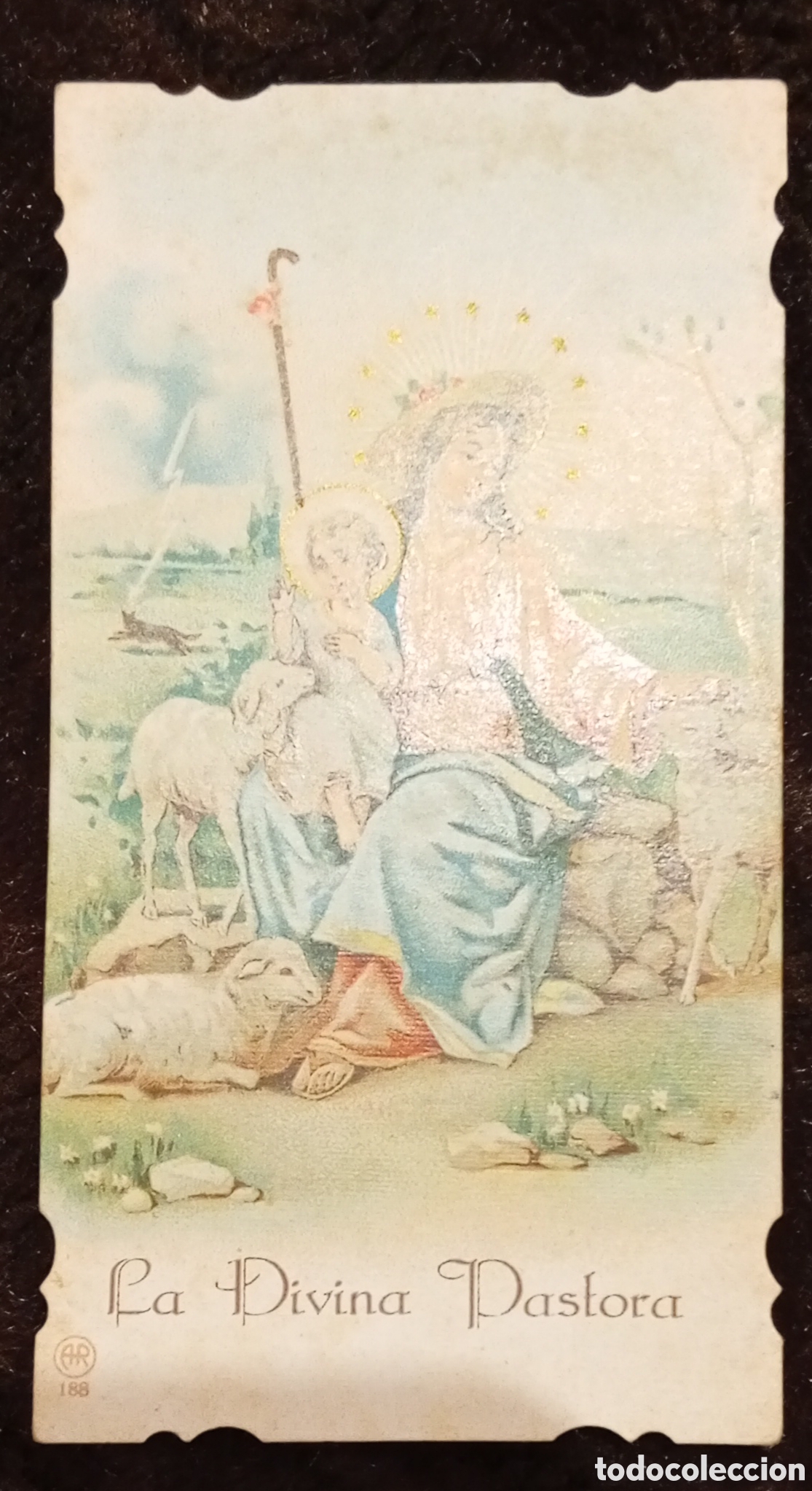 Antig&uuml;edades: Lote de 6 antiguas estampas religiosas - Foto 6