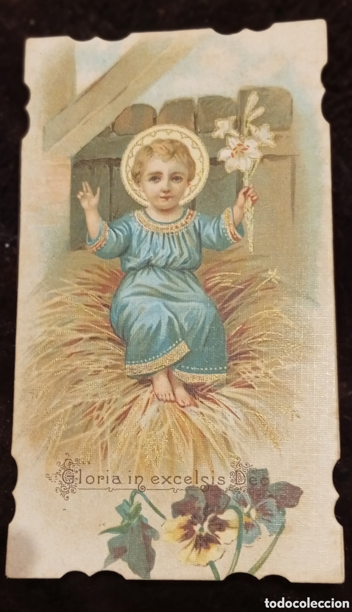 Antig&uuml;edades: Lote de 10 antiguas estampas religiosas - Foto 2