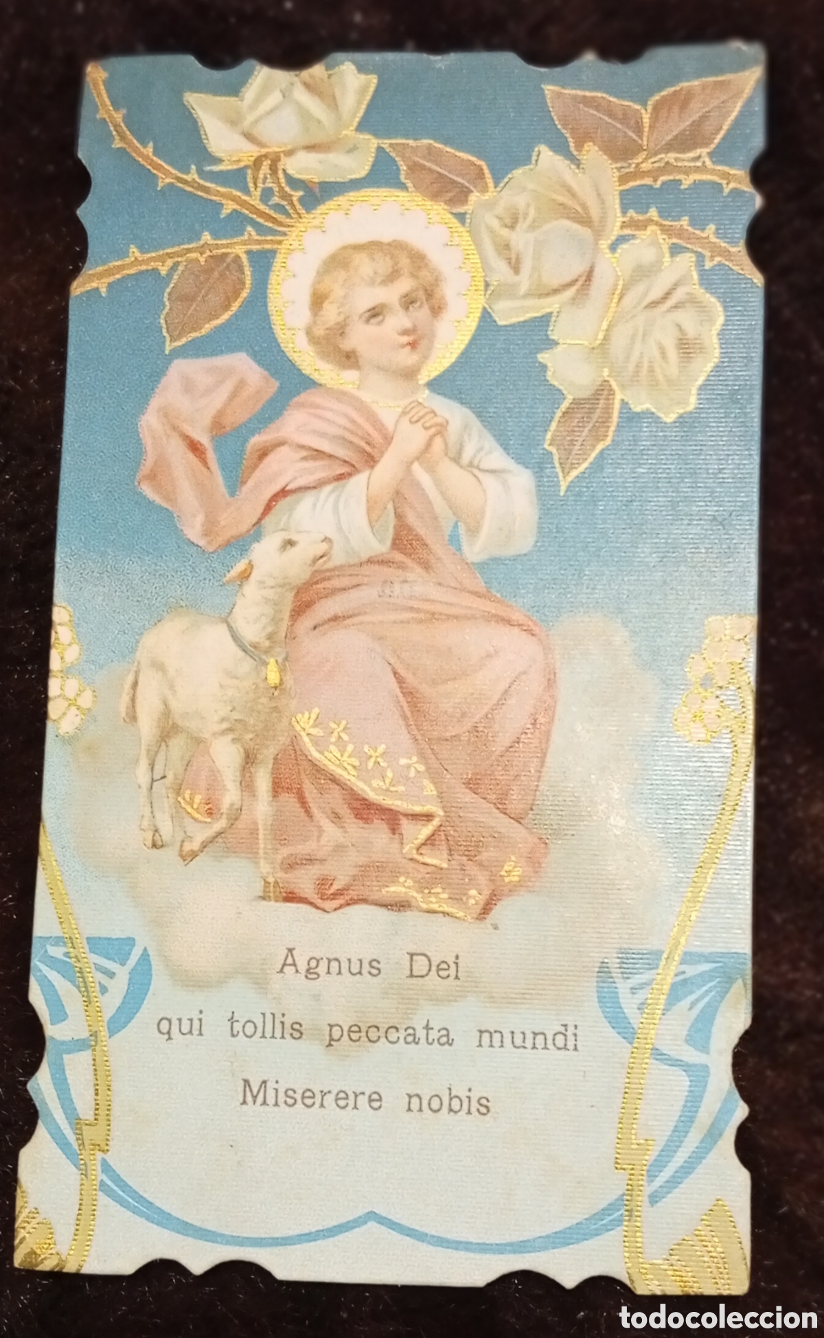 Antig&uuml;edades: Lote de 10 antiguas estampas religiosas - Foto 3