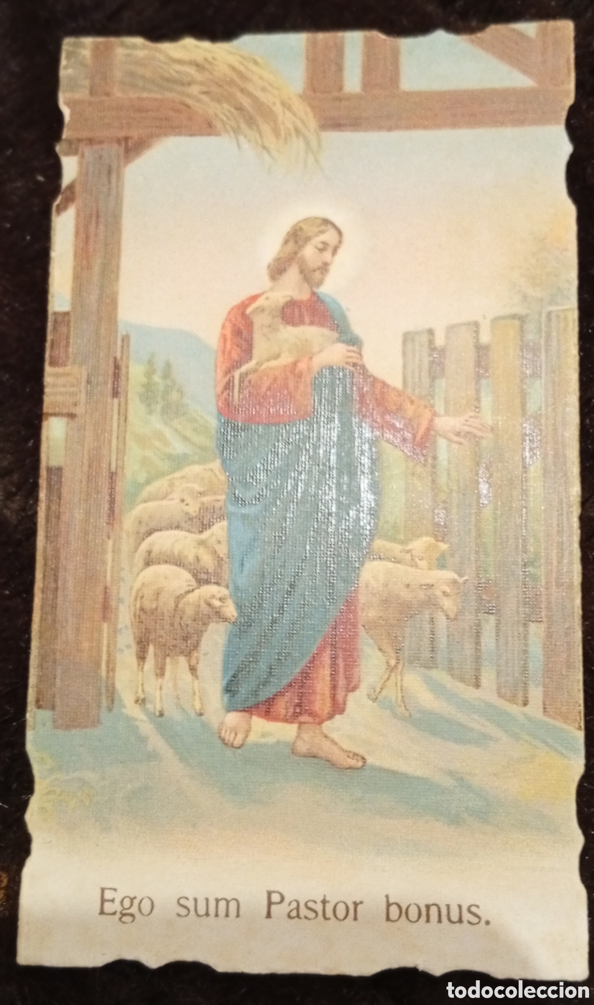 Antig&uuml;edades: Lote de 10 antiguas estampas religiosas - Foto 5