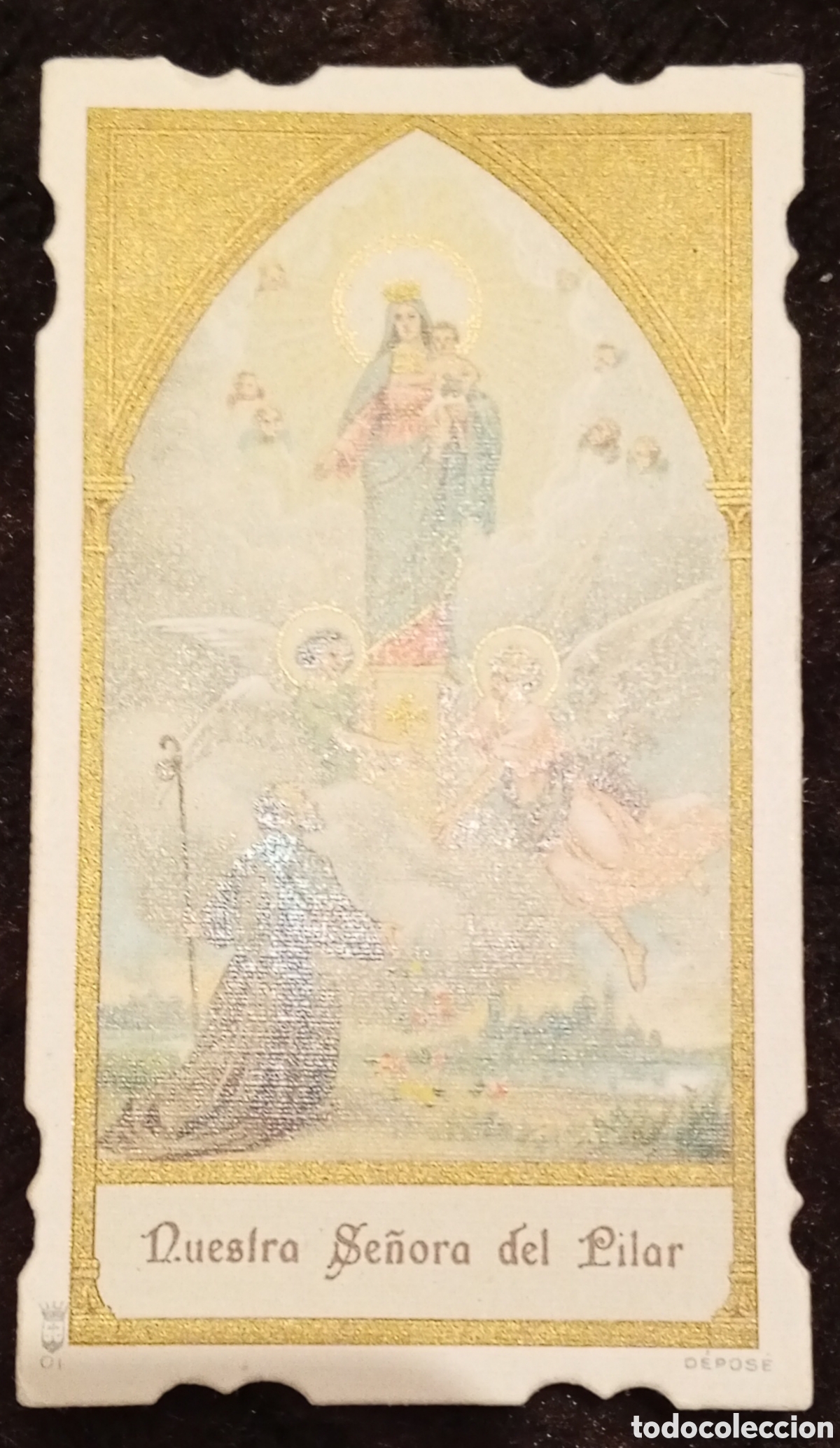 Antig&uuml;edades: Lote de 10 antiguas estampas religiosas - Foto 10