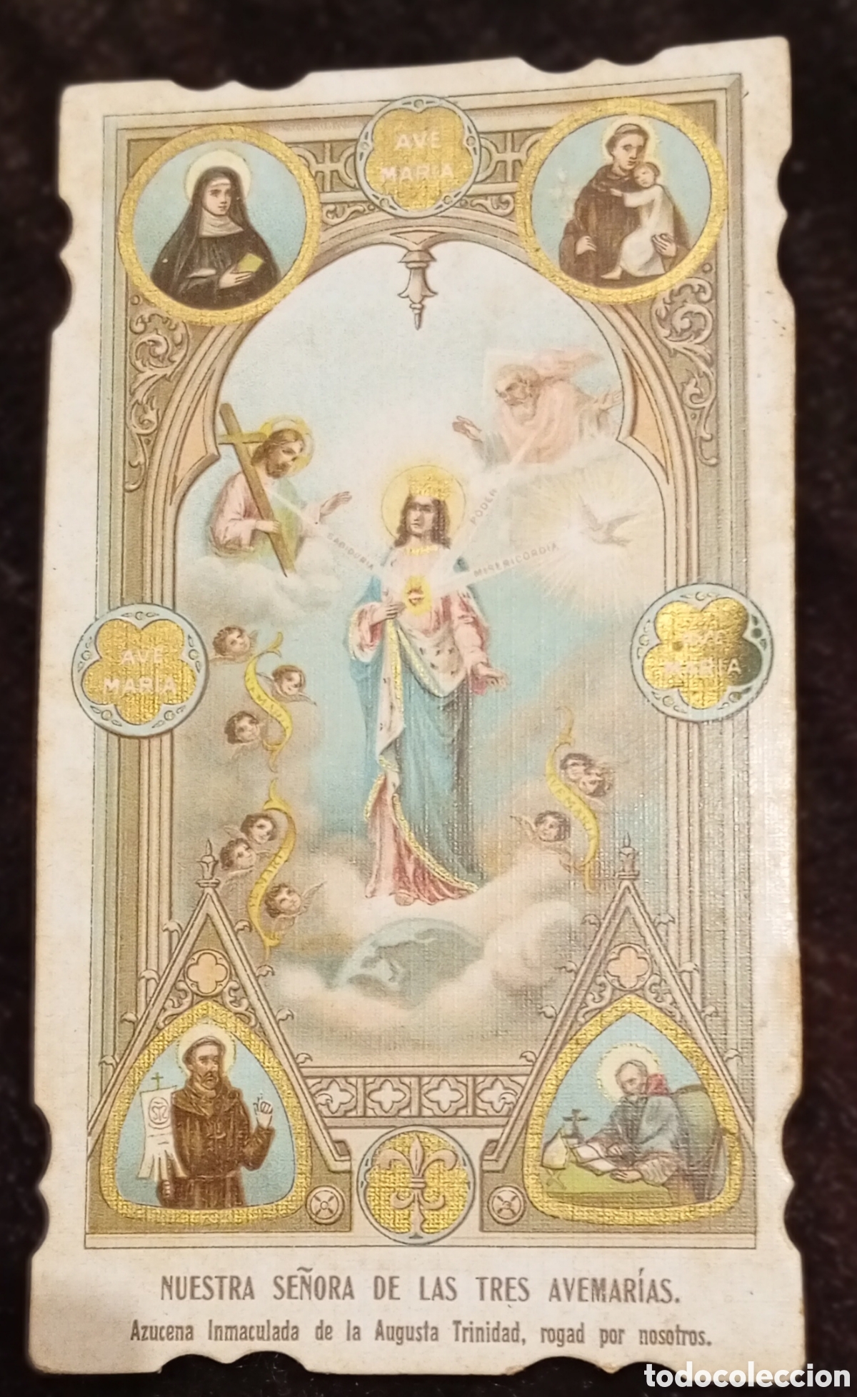 Antig&uuml;edades: Lote de 10 antiguas estampas religiosas - Foto 1