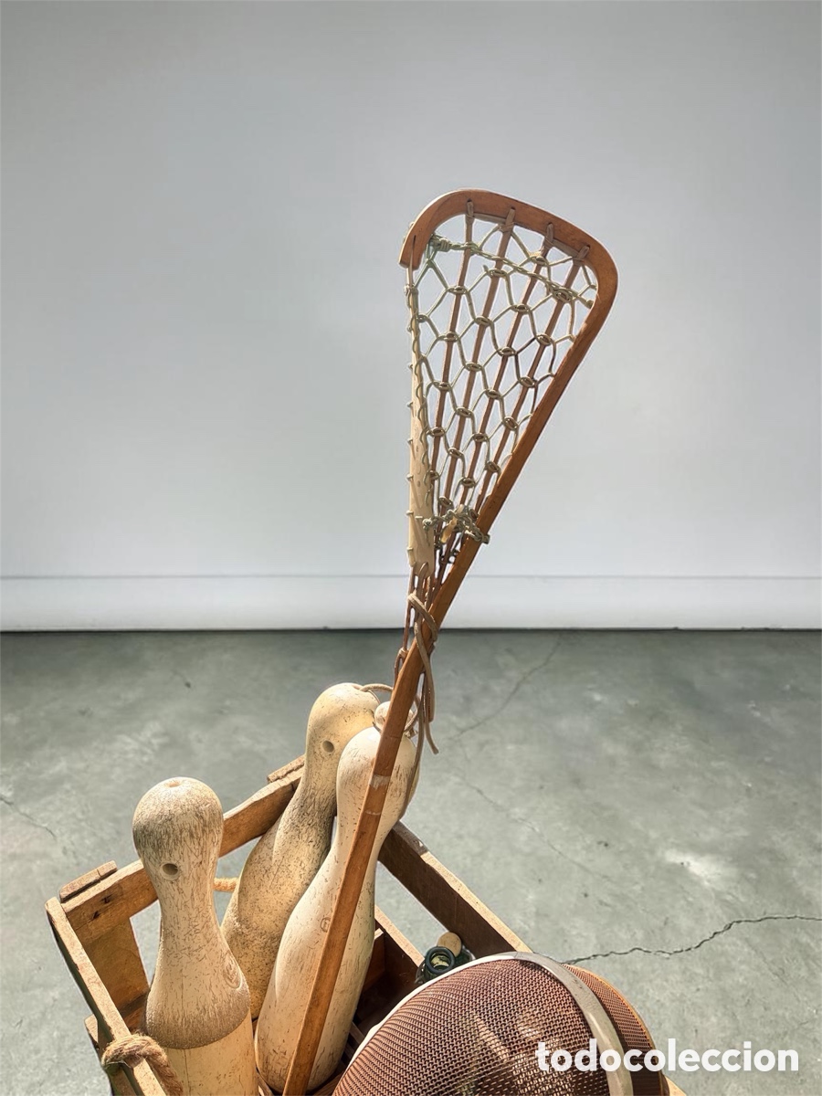Antig&uuml;edades: Antiguo palo de Lacrosse de madera y red