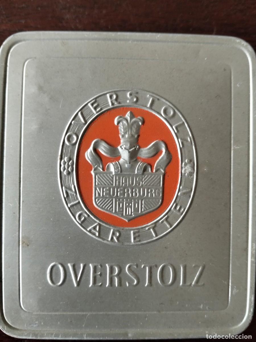 Antig&uuml;edades: CAJETILLA ANTIGUA METALICA DE LA MARCA OVERSTOLZ