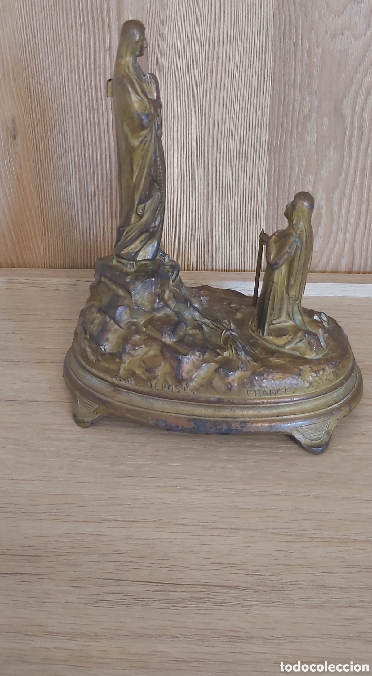 Antig&uuml;edades: Estatua Le Miracle du Cierge J.M.Catineau antigua