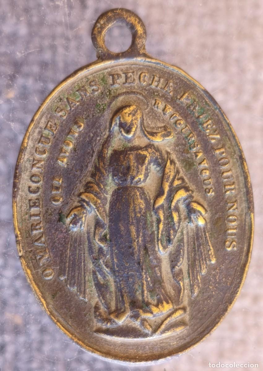 Antig&uuml;edades: Antigua medalla. Inmaculada Concepci&oacute;n. - Foto 2