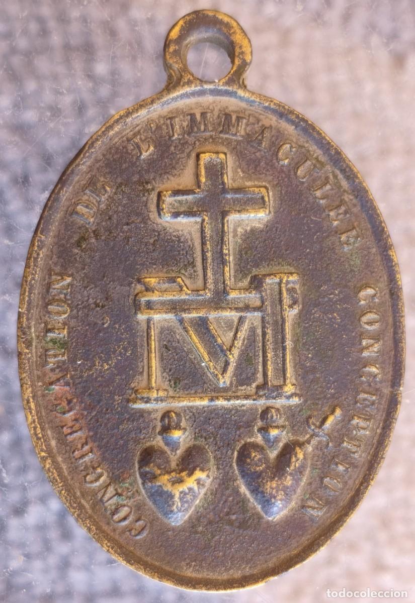 Antig&uuml;edades: Antigua medalla. Inmaculada Concepci&oacute;n. - Foto 4
