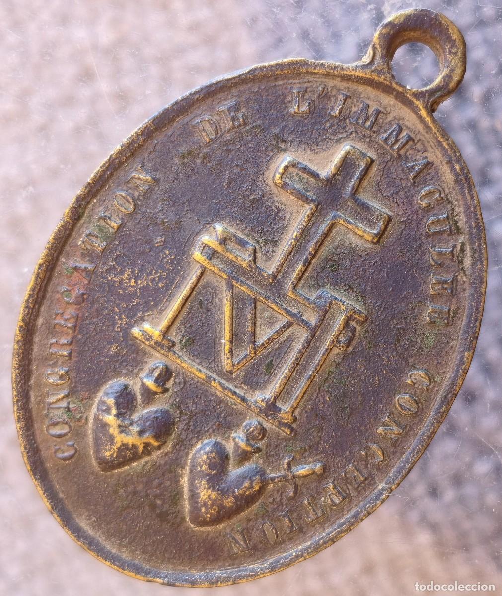 Antig&uuml;edades: Antigua medalla. Inmaculada Concepci&oacute;n. - Foto 6