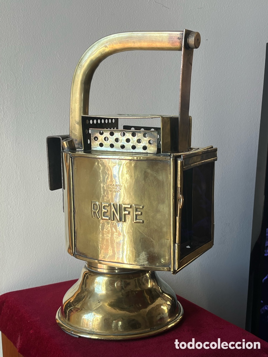 Antiguidades: ANTIGUO FAROL DE SE&Ntilde;ALES FERROVIARIO RENFE