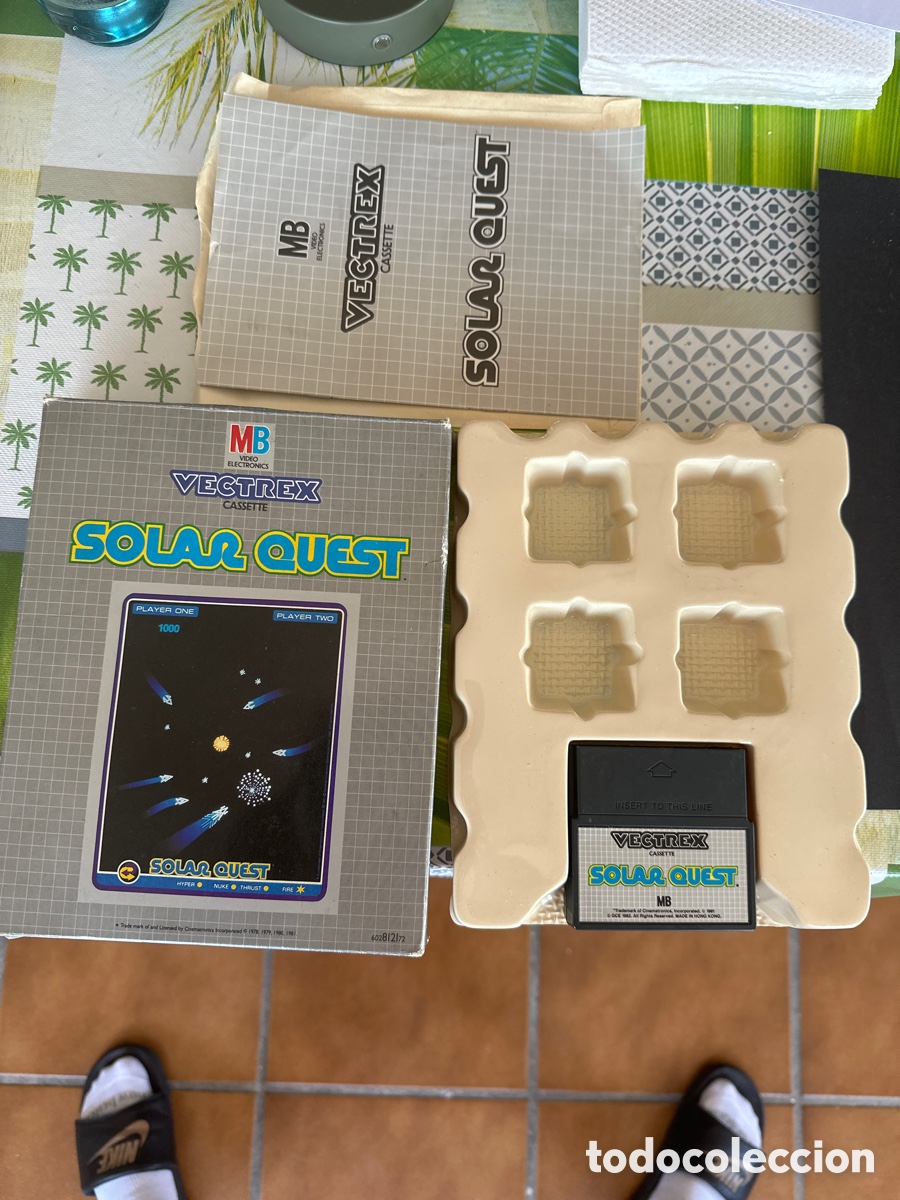Antig&uuml;edades: Juego SOLAR QUEST Vectrex cassette a&ntilde;o 1982, caja, juego e instrucciones