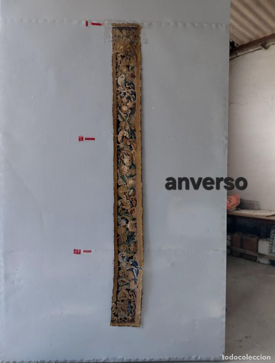 Antig&uuml;edades: Cenefa tapiz verdure aubusson s. XVII