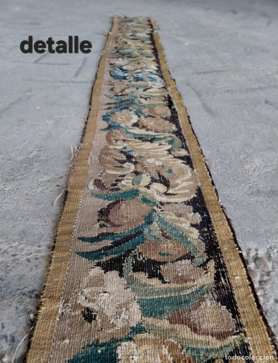 Antig&uuml;edades: Cenefa tapiz verdure aubusson s. XVII