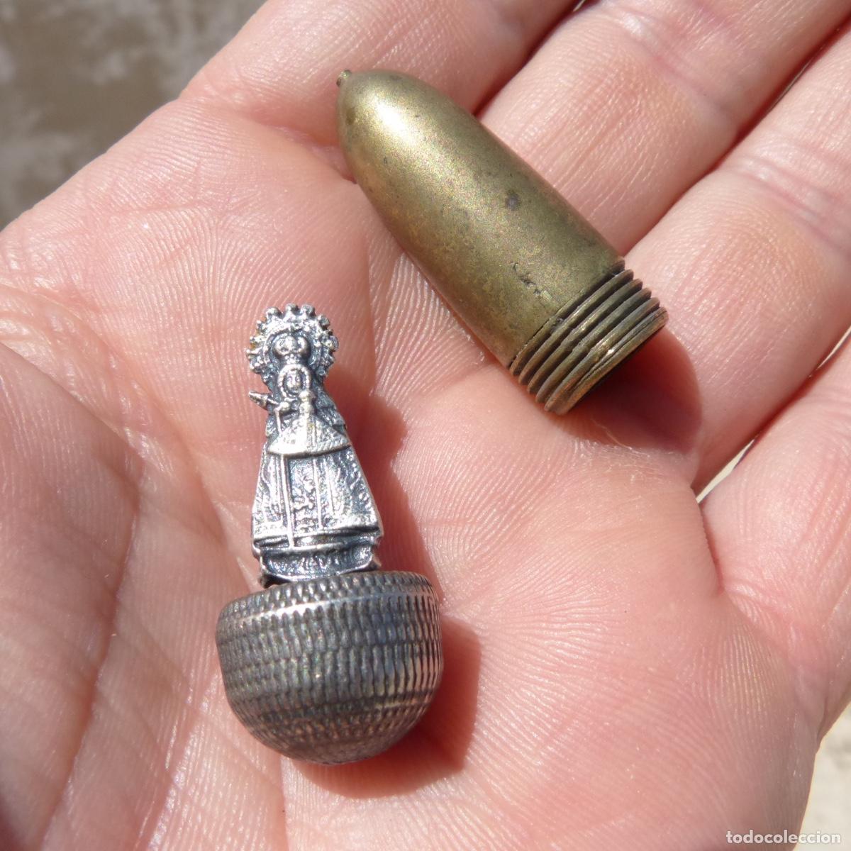 Antig&uuml;edades: Bellota con la virgen de Guadalupe. 14,17gr.