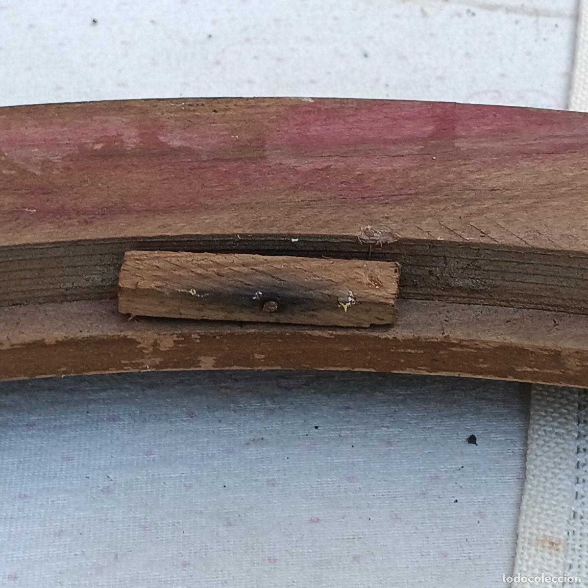 Antig&uuml;edades: MARCO REDONDO GRANDE EN MADERA. - Foto 7