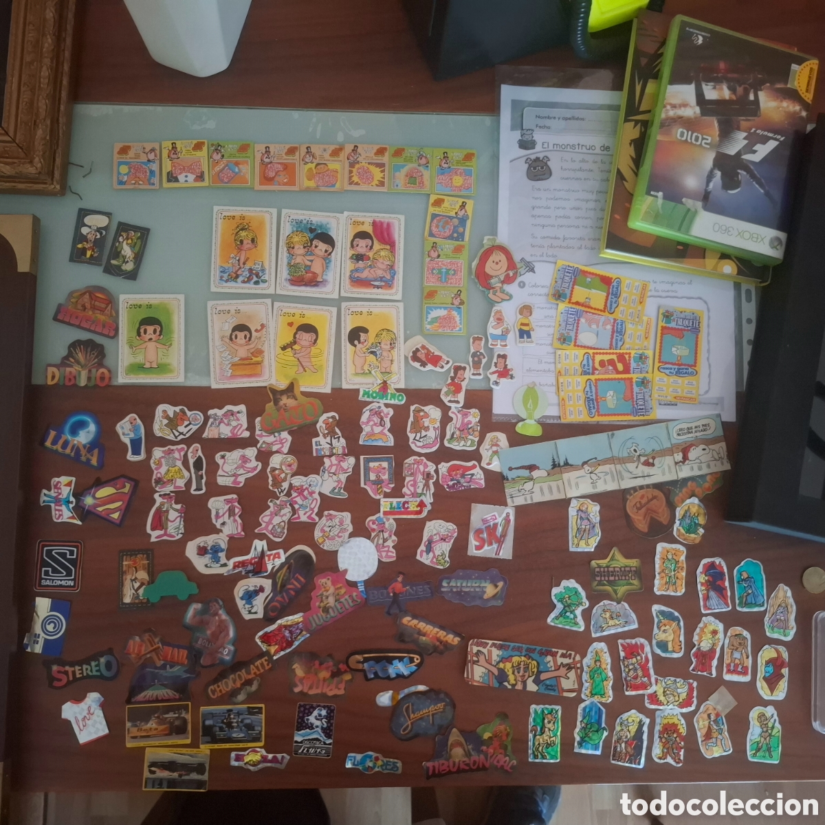 Antig&uuml;edades: Super lote pegatinas a&ntilde;os 80