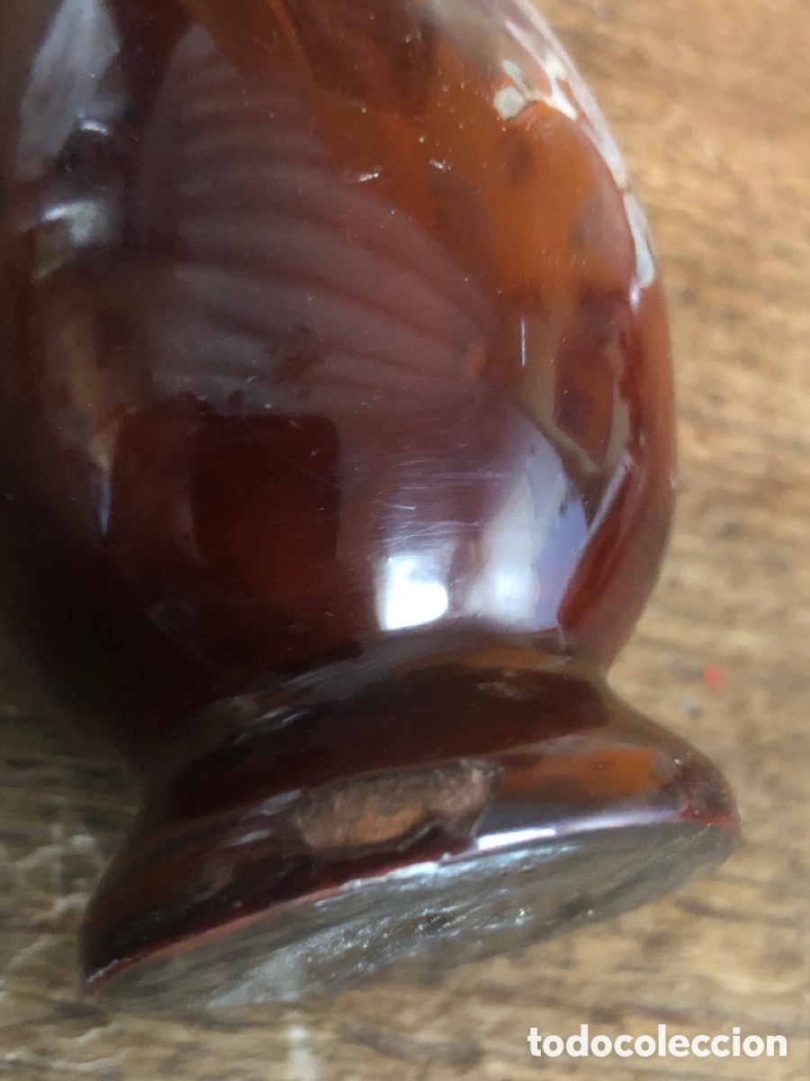 Antig&uuml;edades: Jarron vintage madera /n&aacute;car - Foto 3