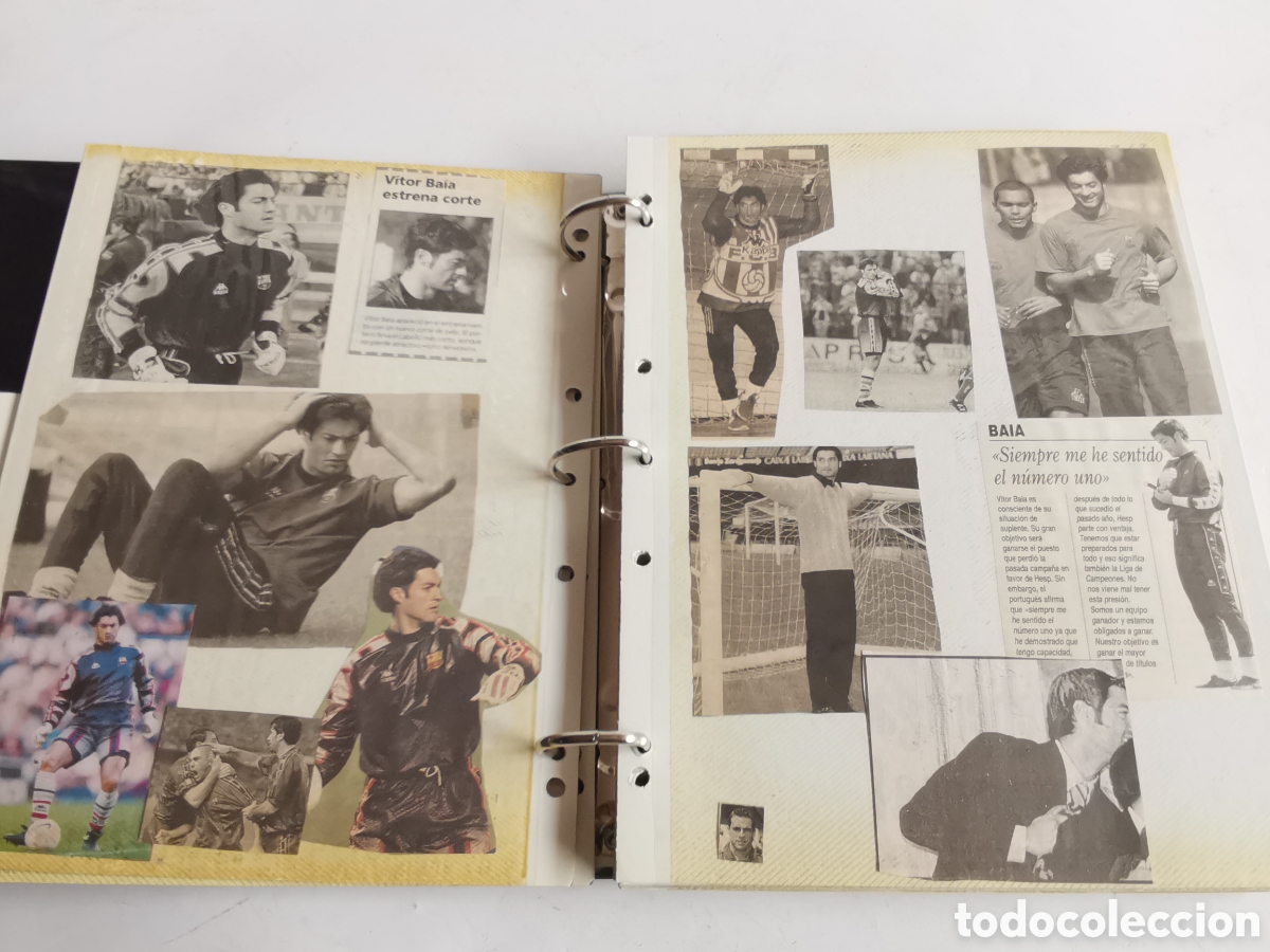 Antiquit&auml;ten: ALBUM DE F.C. BARCELONA CON RECORTES DE PRENSA, CROMOS ETC