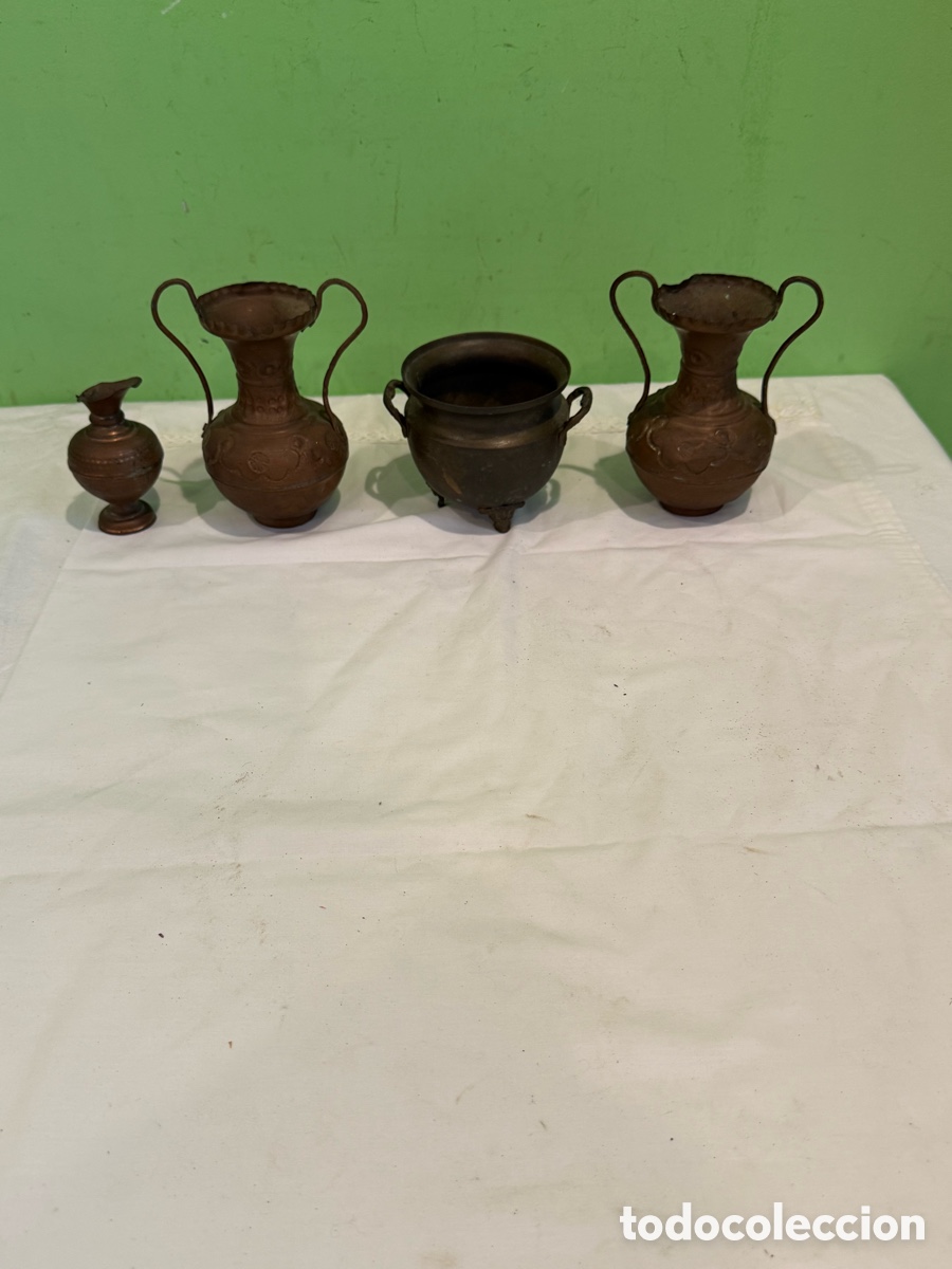 Antiquit&auml;ten: Lote antiguo de miniaturas decorativas en cobre y bronce estilo cl&aacute;sico vintage