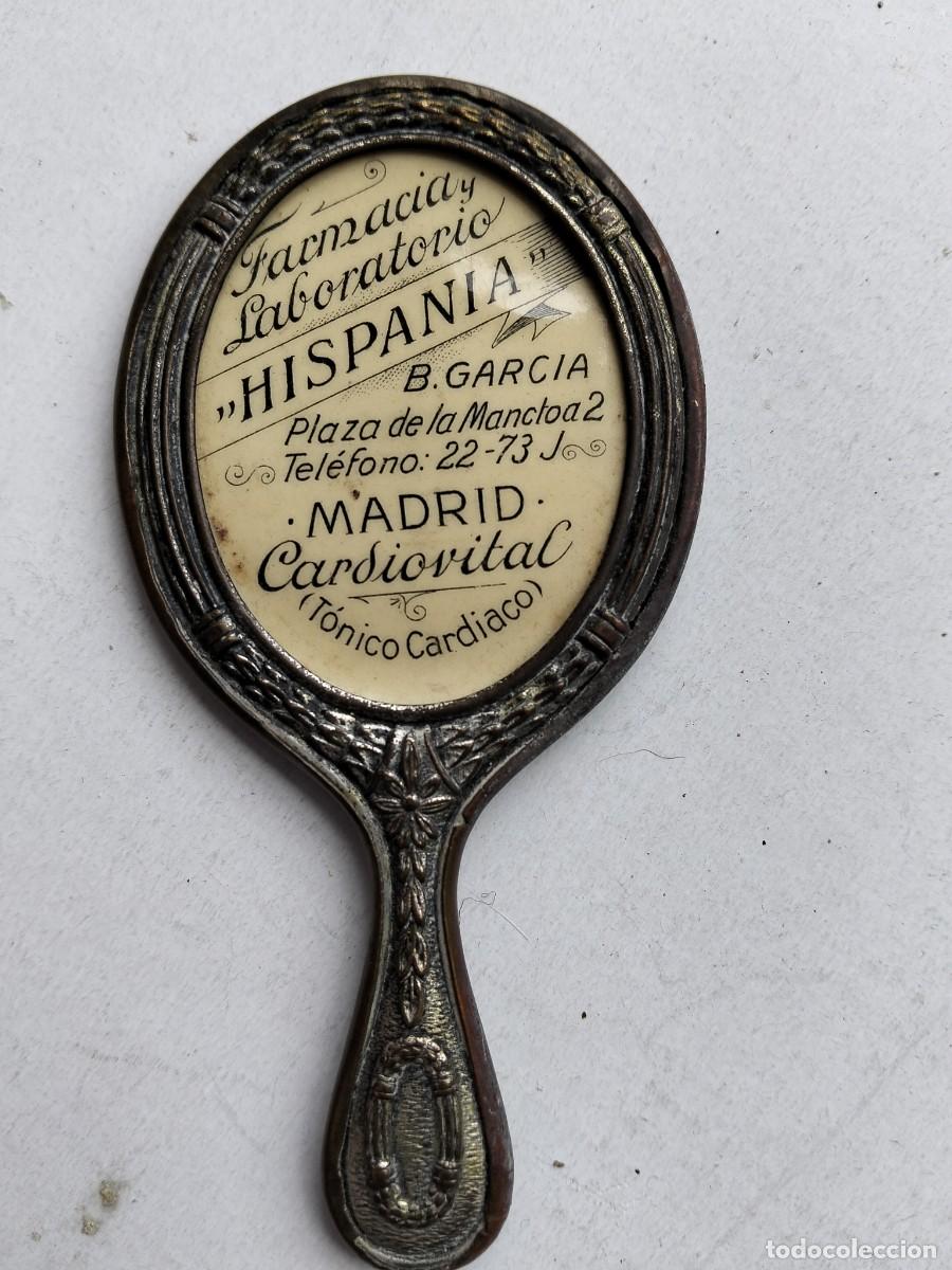 Antig&uuml;edades: ANTIGUO ESPEJO PUBLICIDAD FARMACIA HISPANIA MADRID