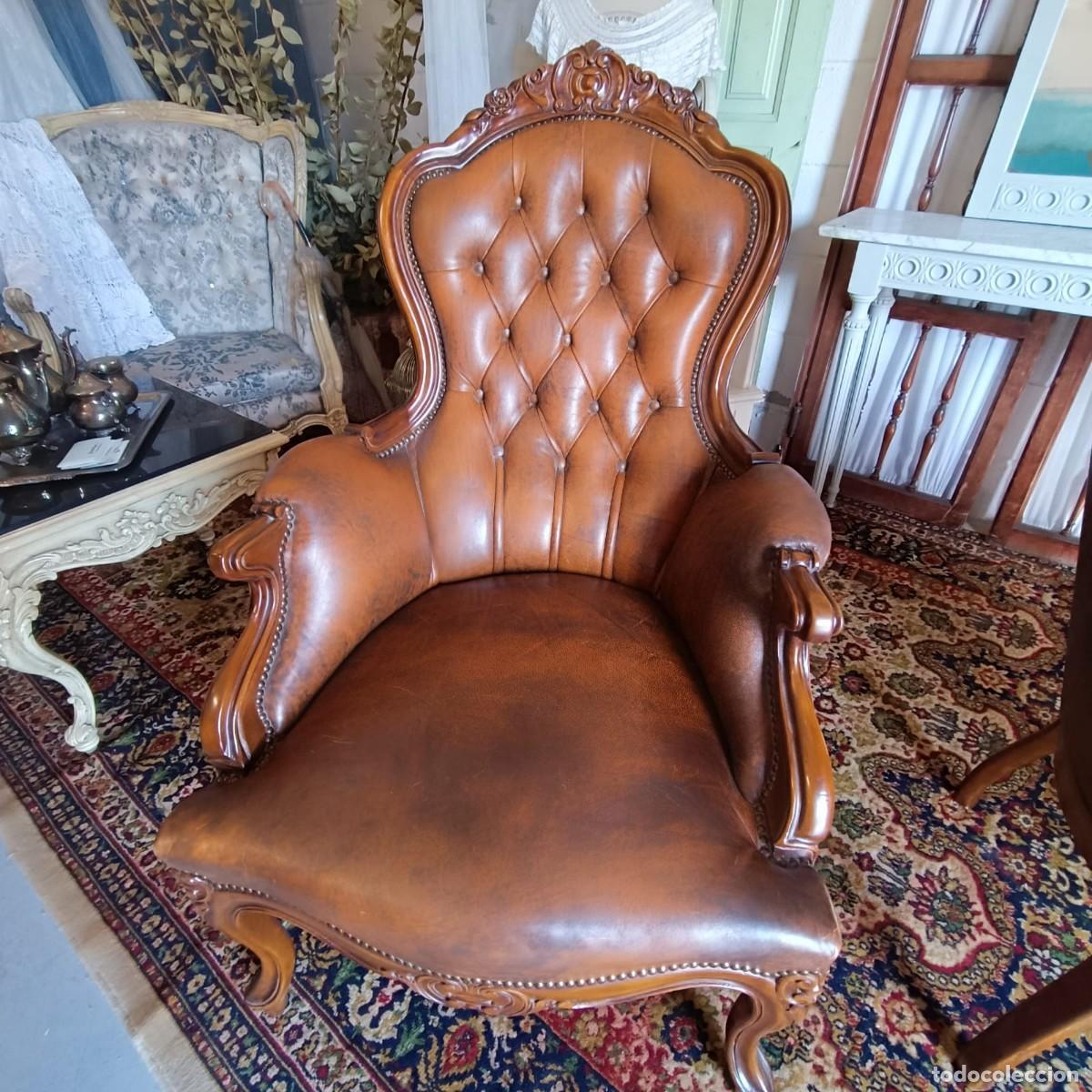 Antig&uuml;edades: Sillones de piel Luis XV. - Foto 3