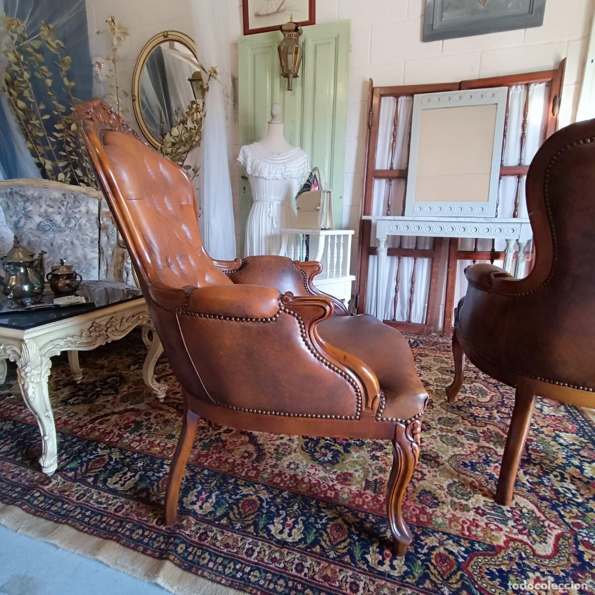 Antig&uuml;edades: Sillones de piel Luis XV. - Foto 4