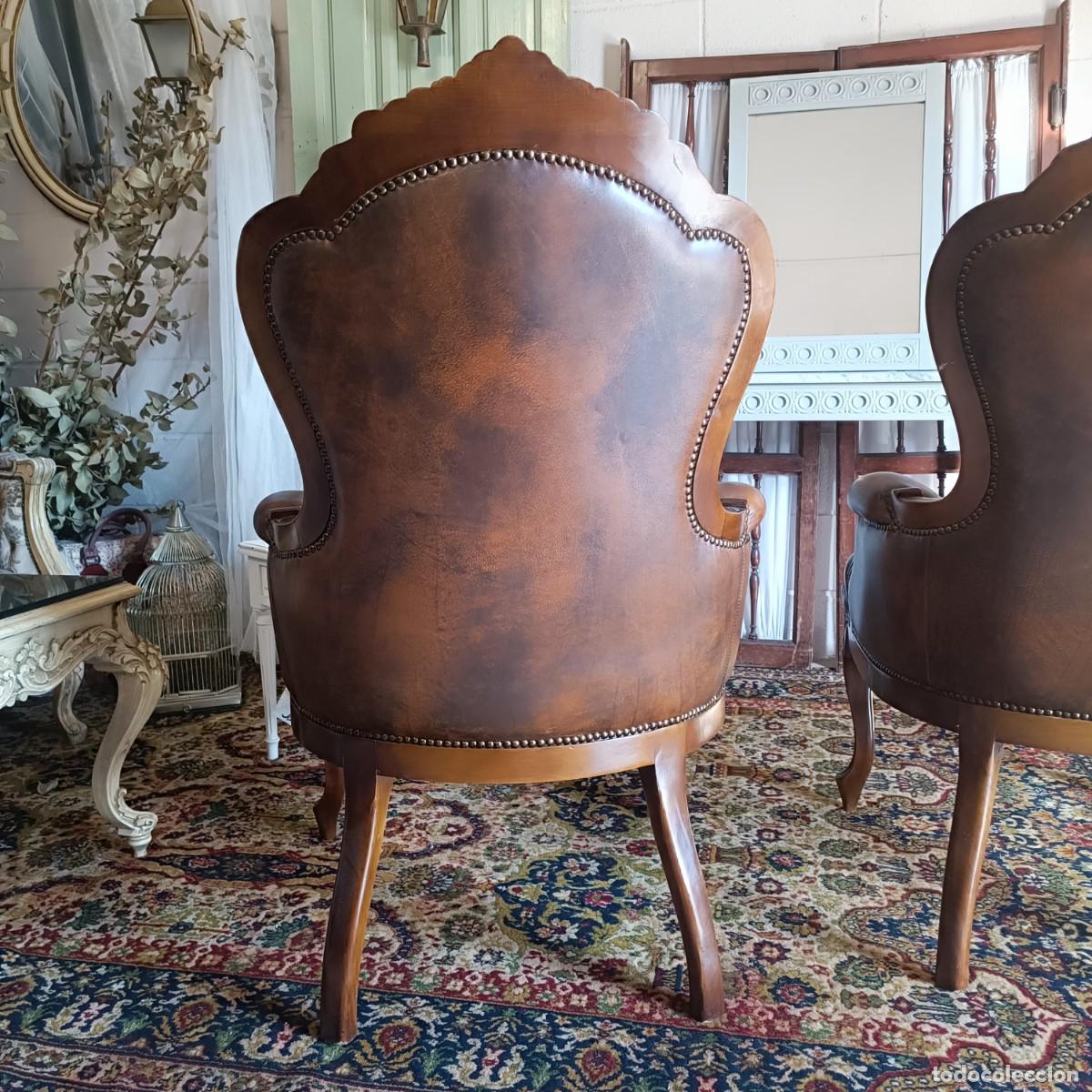 Antig&uuml;edades: Sillones de piel Luis XV. - Foto 5
