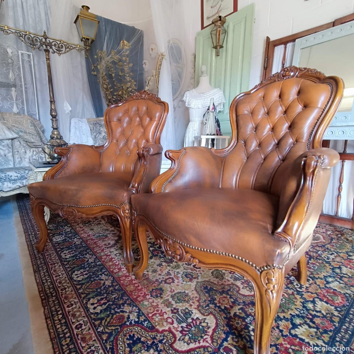 Antig&uuml;edades: Sillones de piel Luis XV. - Foto 7