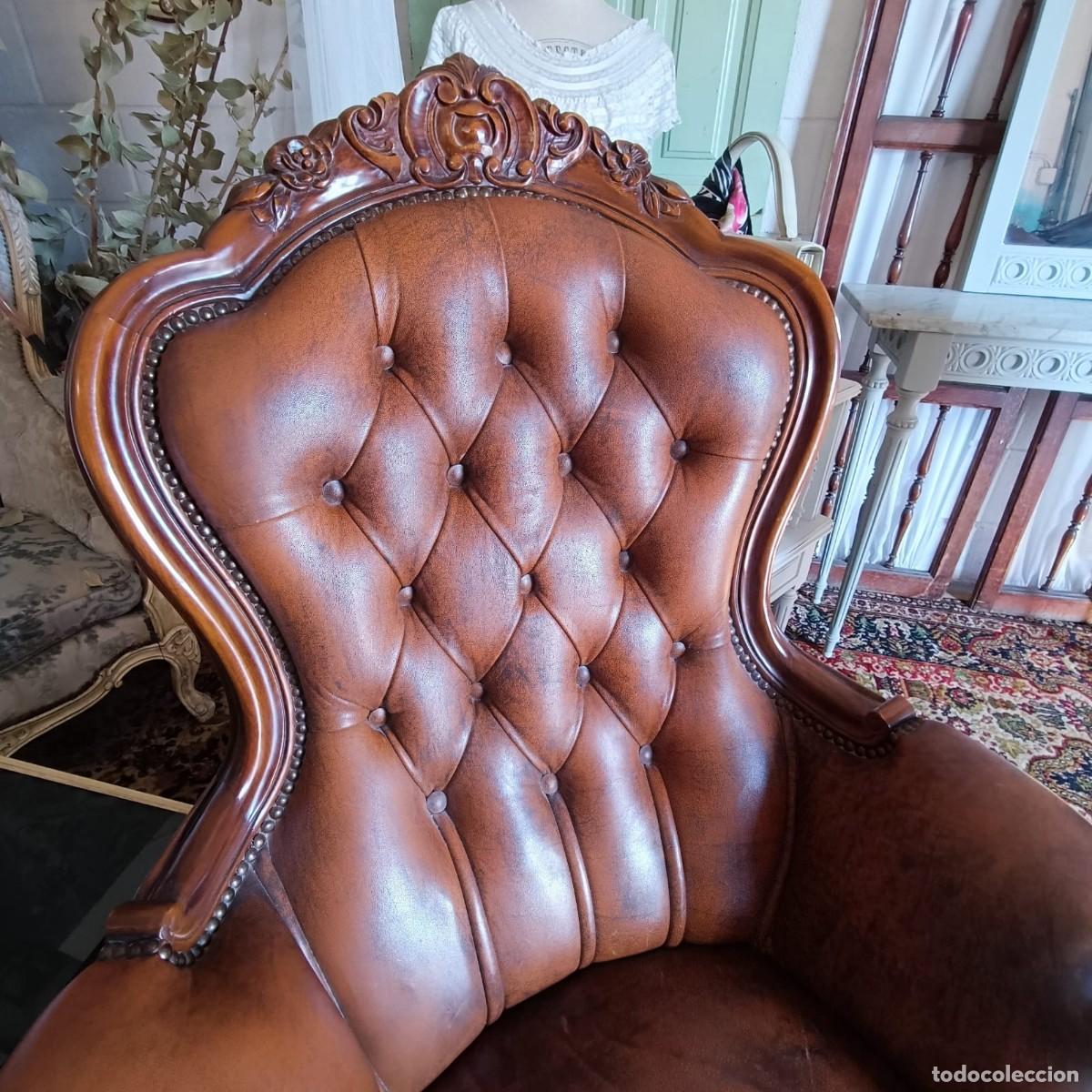 Antig&uuml;edades: Sillones de piel Luis XV. - Foto 9