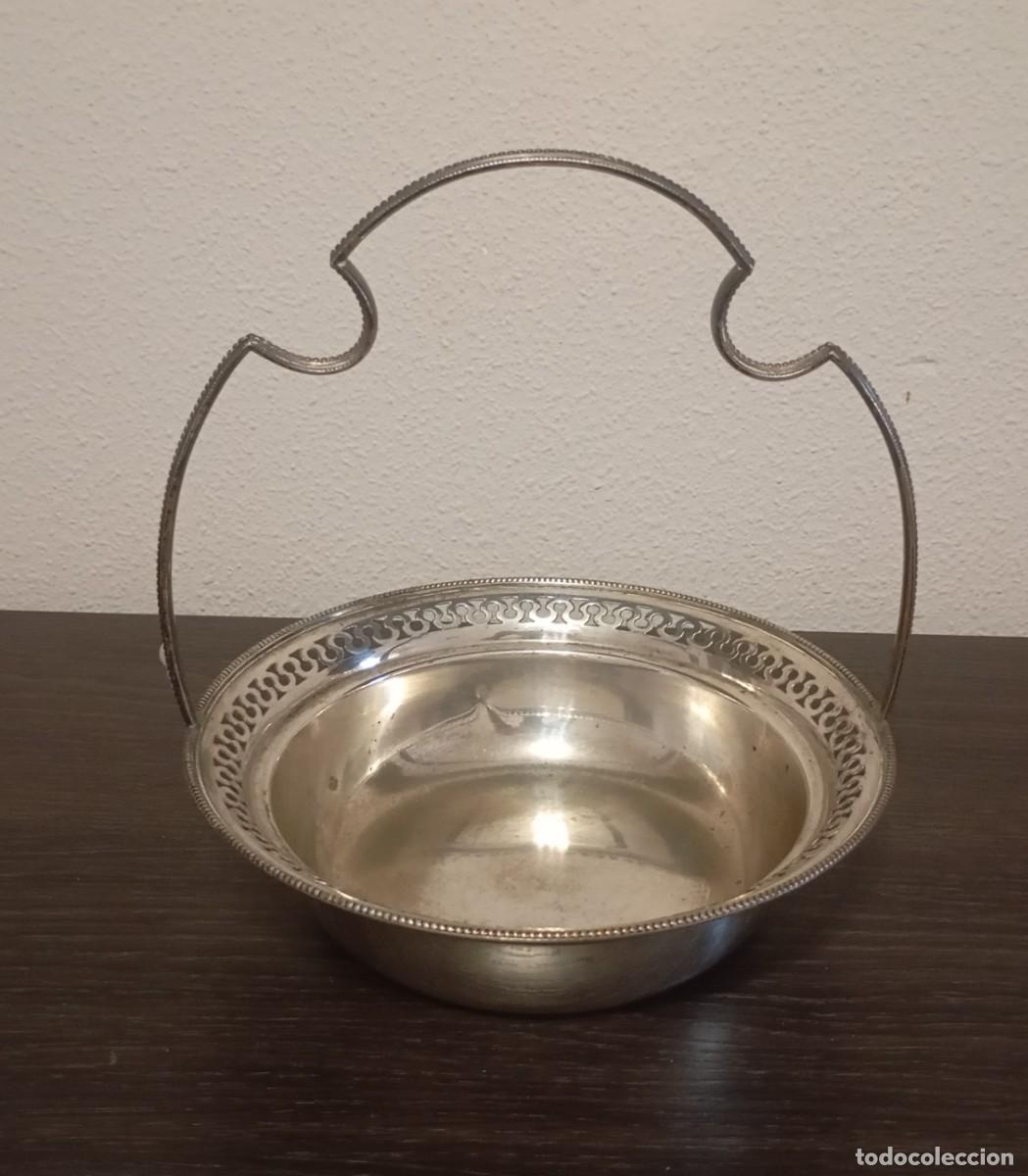 Antiquit&eacute;s: BONITA CESTA DE NOVIA ANTIGUA DE 1900-1910,DE METAL PLATEADO,ELECTROCHAPADO(EP),DE JAMES DEAKIN&SONS