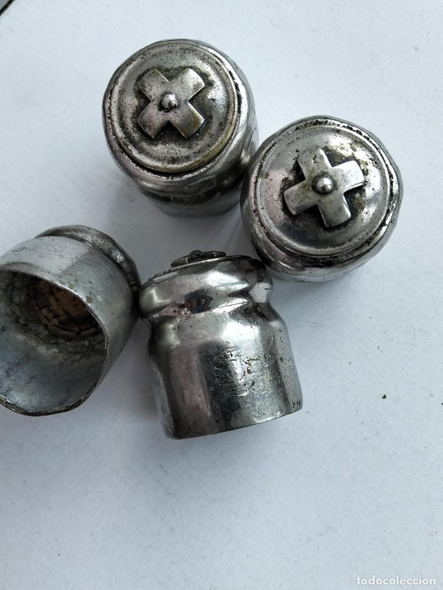 Antig&uuml;edades: LOTE 4 TAPONES BOTELLA PRINCIPIO SIGLO XX PATENTADO