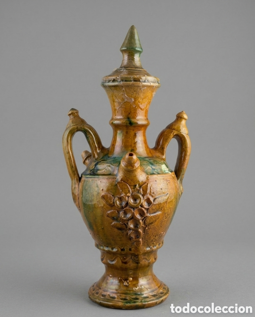 Antig&uuml;edades: ANTIGUO BOTIJO DE ENGA&Ntilde;O CERAMICA VIDRIADA -