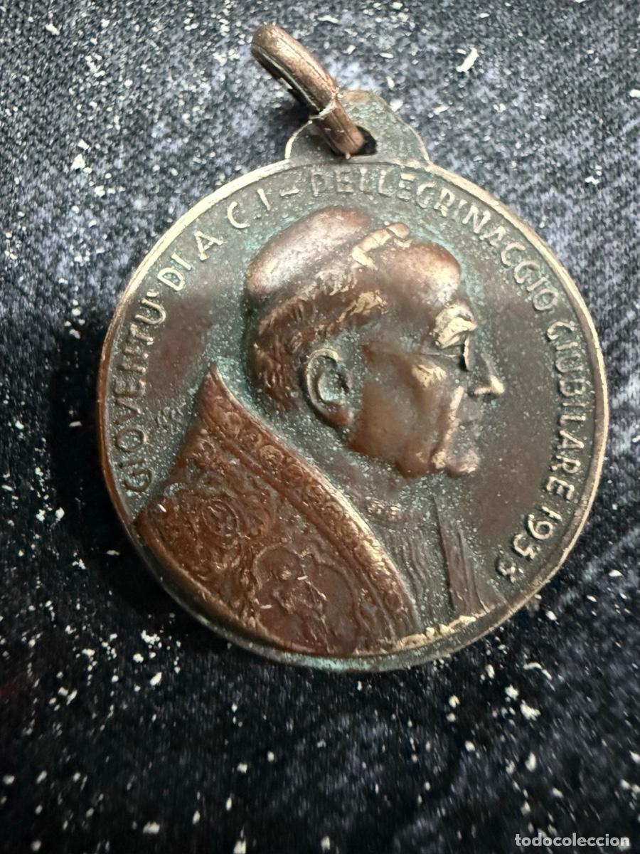 Antiquit&eacute;s: Medalla religiosa cat&oacute;lica conmemorativa del A&ntilde;o Santo 1950 (Jubileo de la Redenci&oacute;n)