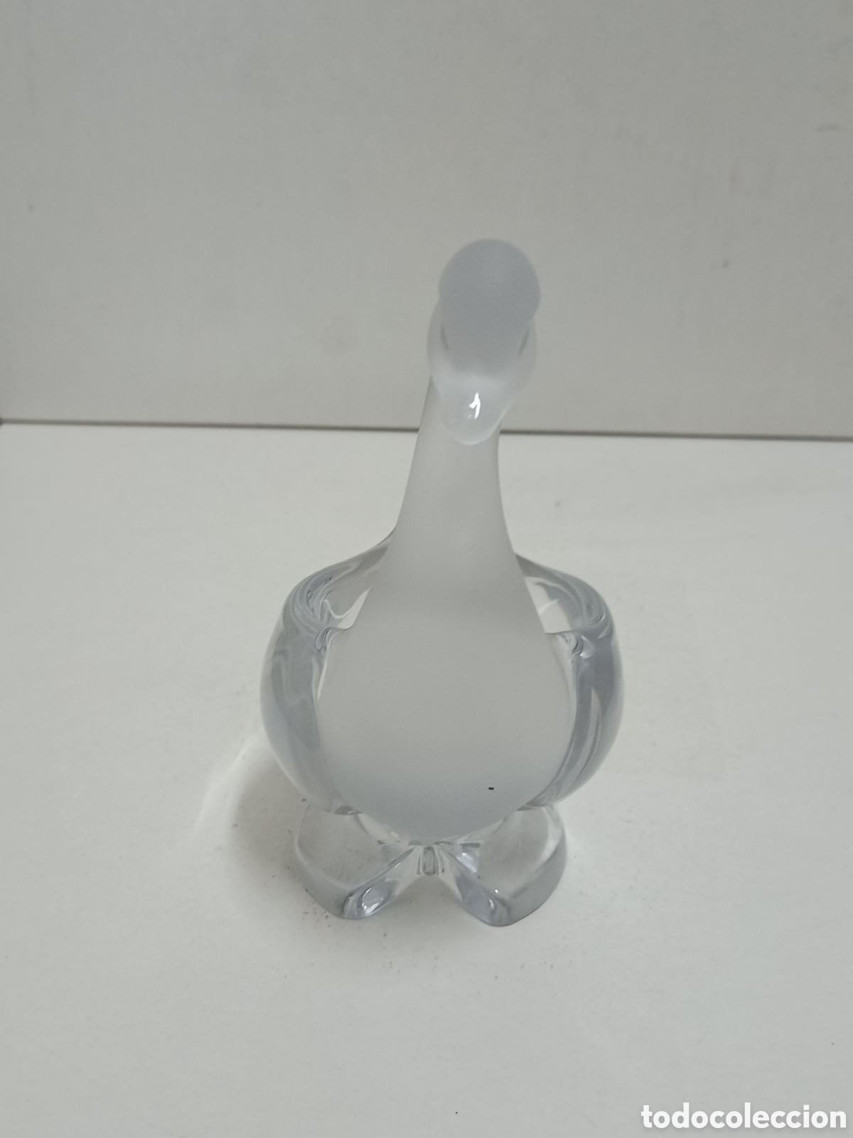 Antig&uuml;edades: CENICERO CON FORMA DE CISNE - CRISTAL Y PLATA - Foto 2