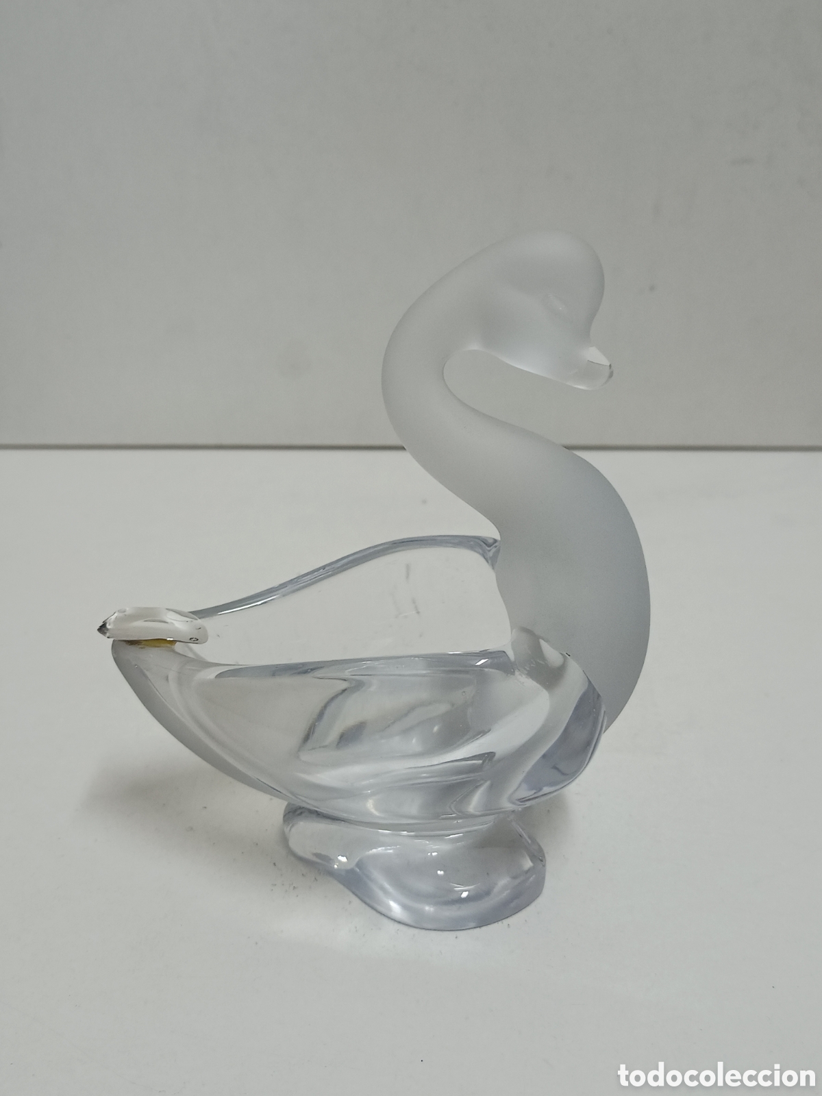 Antig&uuml;edades: CENICERO CON FORMA DE CISNE - CRISTAL Y PLATA - Foto 3