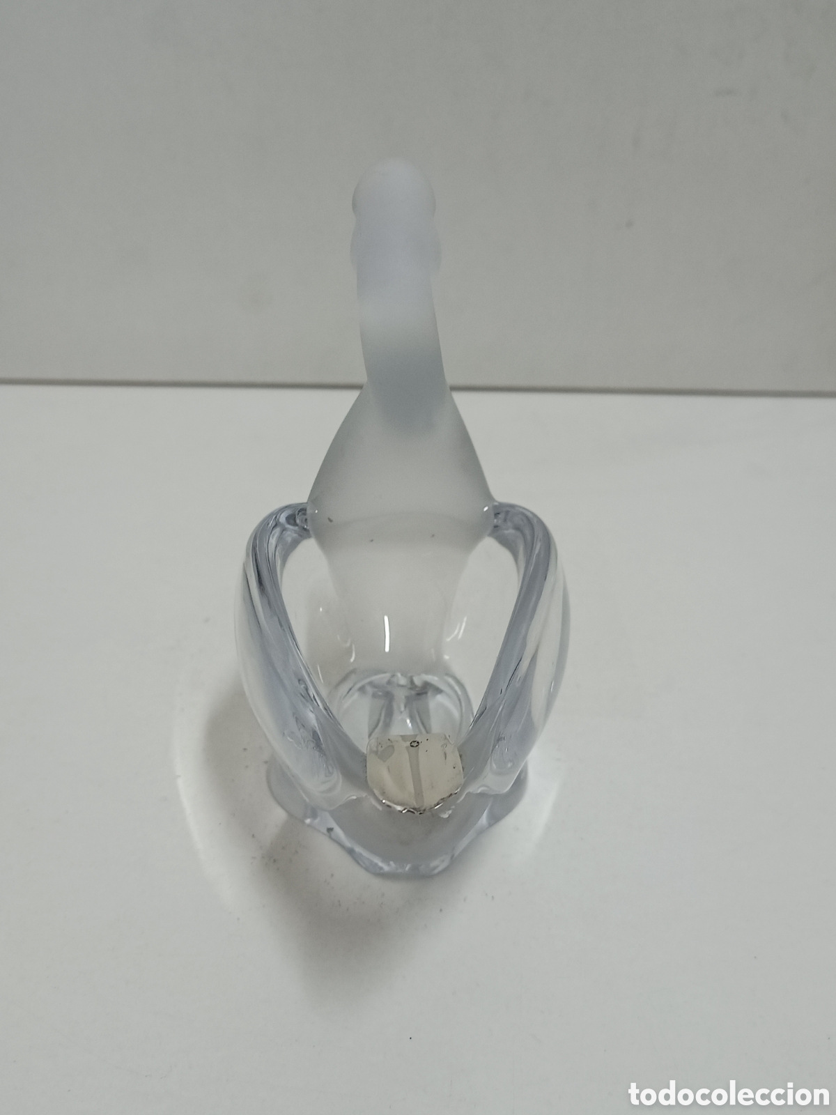 Antig&uuml;edades: CENICERO CON FORMA DE CISNE - CRISTAL Y PLATA - Foto 4
