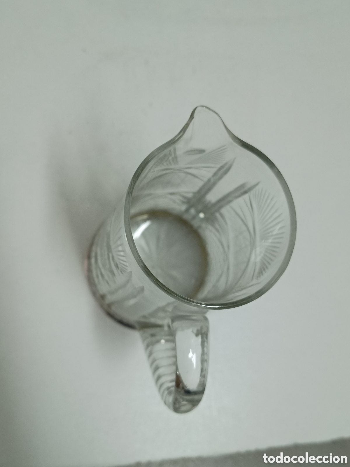 Antig&uuml;edades: JARRA DE CRISTAL TALLADO CON BASE DE PLATA DE LEY - Foto 5
