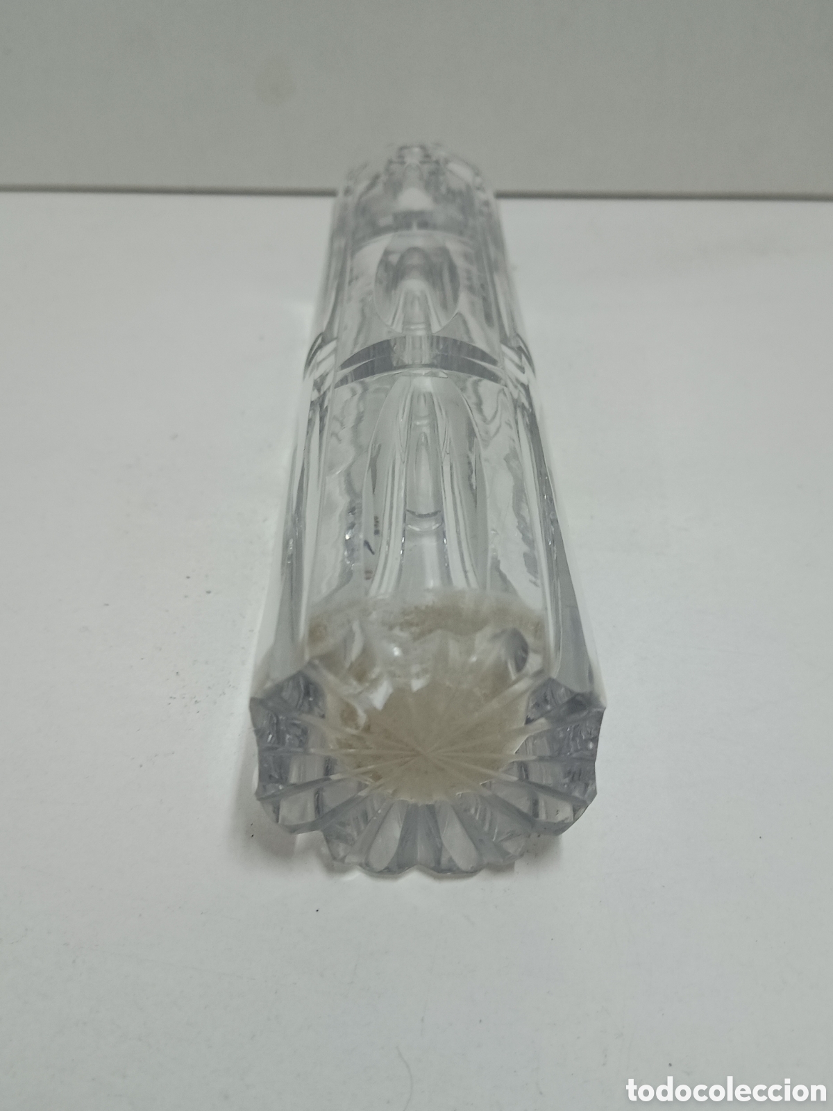 Antig&uuml;edades: FLORERO DE CRISTAL TALLADO 25cm - Foto 4