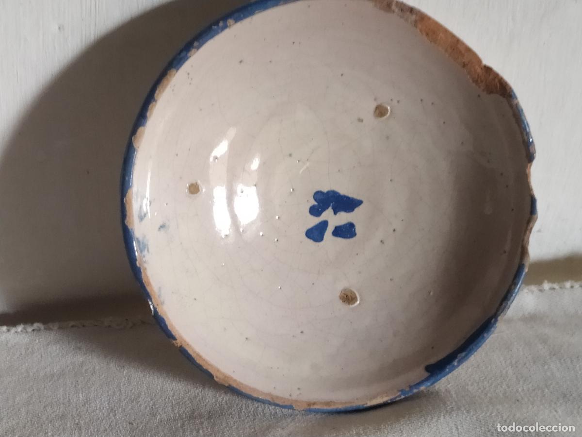 Antig&uuml;edades: Peque&ntilde;o plato o escudilla antiguo cer&aacute;mica Olivares (Zamora)
