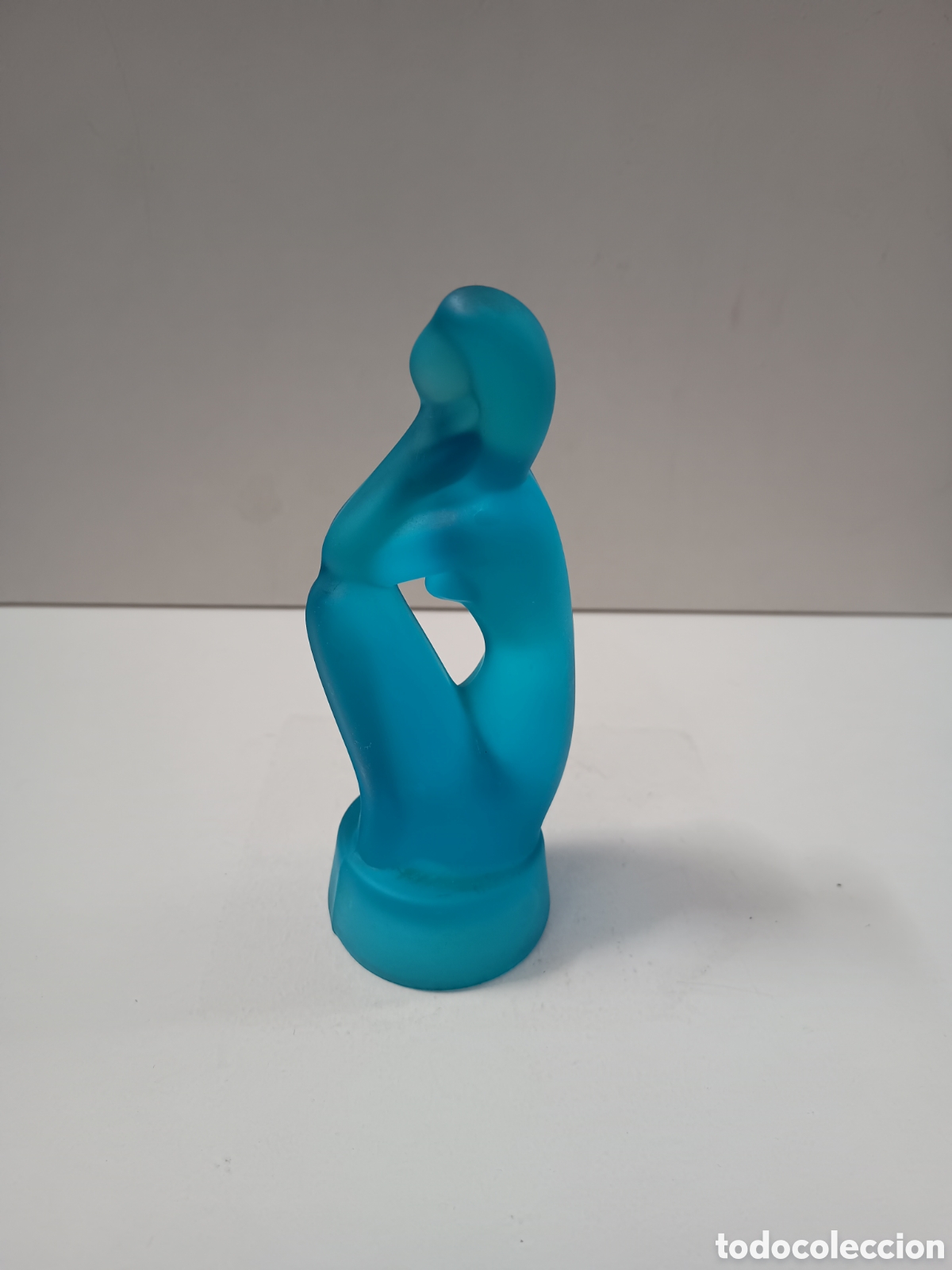 Antiquit&eacute;s: FIGURA VIDRIO AZUL - JITKA FOREJTOVA - REP&Uacute;BLICA CHECA