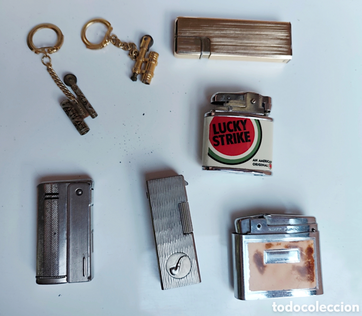 Antig&uuml;edades: Lote mecheros antiguos. IMCO, Reventa, Silver Match, Lucky y mas