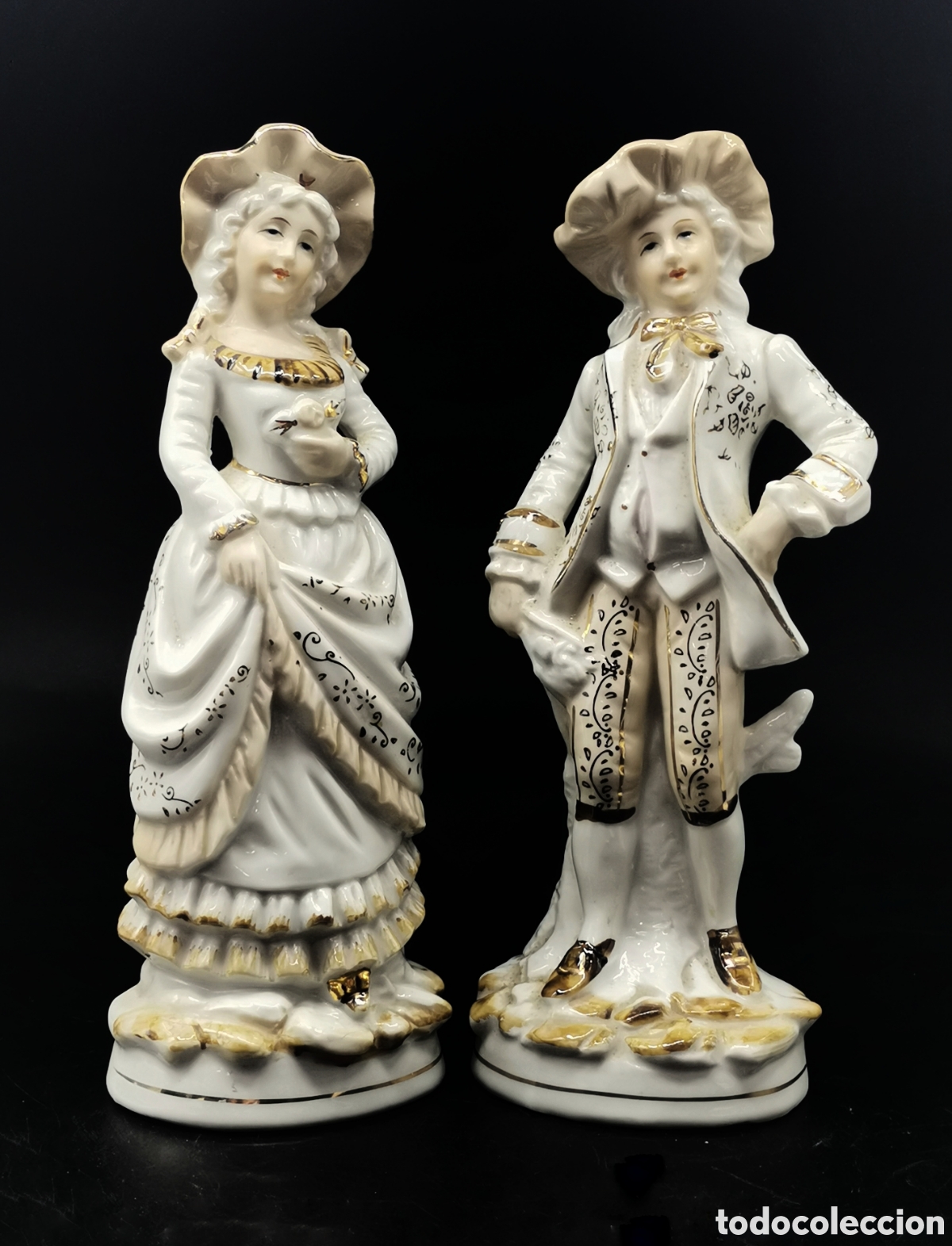 Antiques: PAREJA DE FIGURAS DE PORCELANA JAPONESA EIHO CON UN DISE&Ntilde;O CL&Aacute;SICO