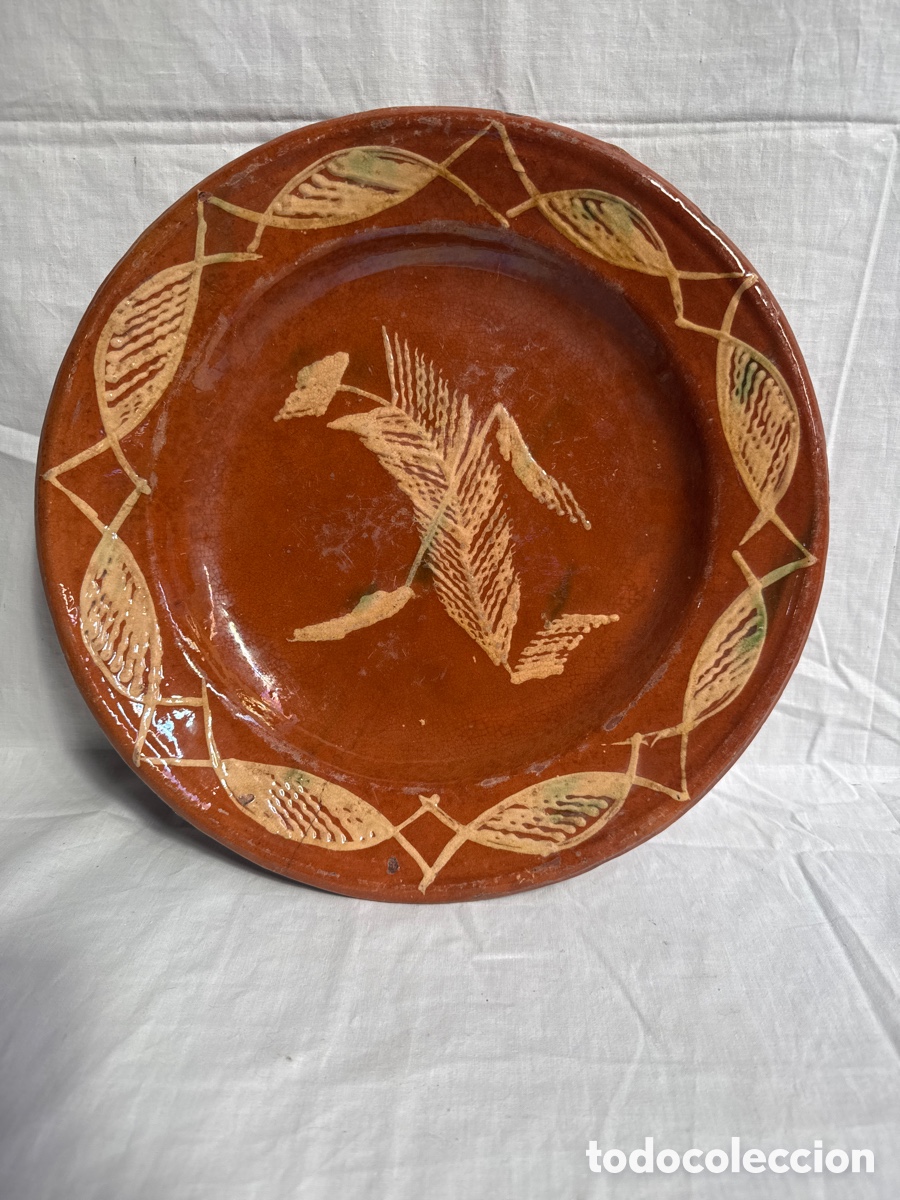 Antiques: Plato en cer&aacute;mica popular de Matar&oacute; s XIX
