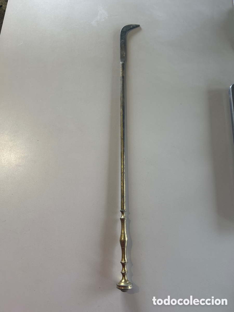 Antiques: GANCHO PARA CHIMENEA DE BRONCE