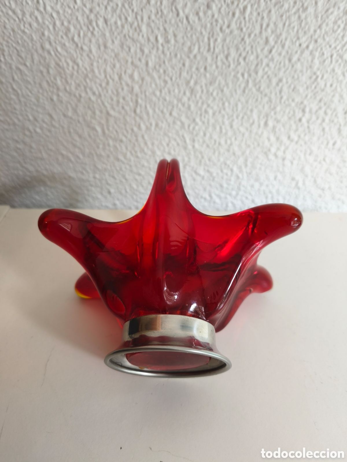 Antig&uuml;edades: CENTRO DECORATIVO MESA CRISTAL MURANO - Foto 3